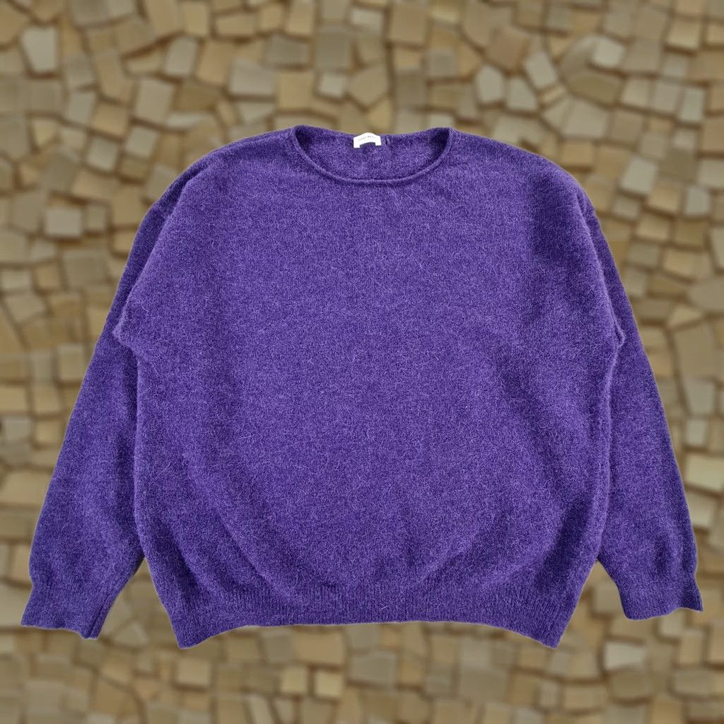 Gerry Weber Gerry Weber Jumper Purple 12 UK Angora Wool Knit Pullover Wool Angora Elastane Round Neck Long Sleeve Casual Winter 12 Womens Pullover Mens Girls Size XL / US 12-14 / IT 48-50 - 1 Thumbnail