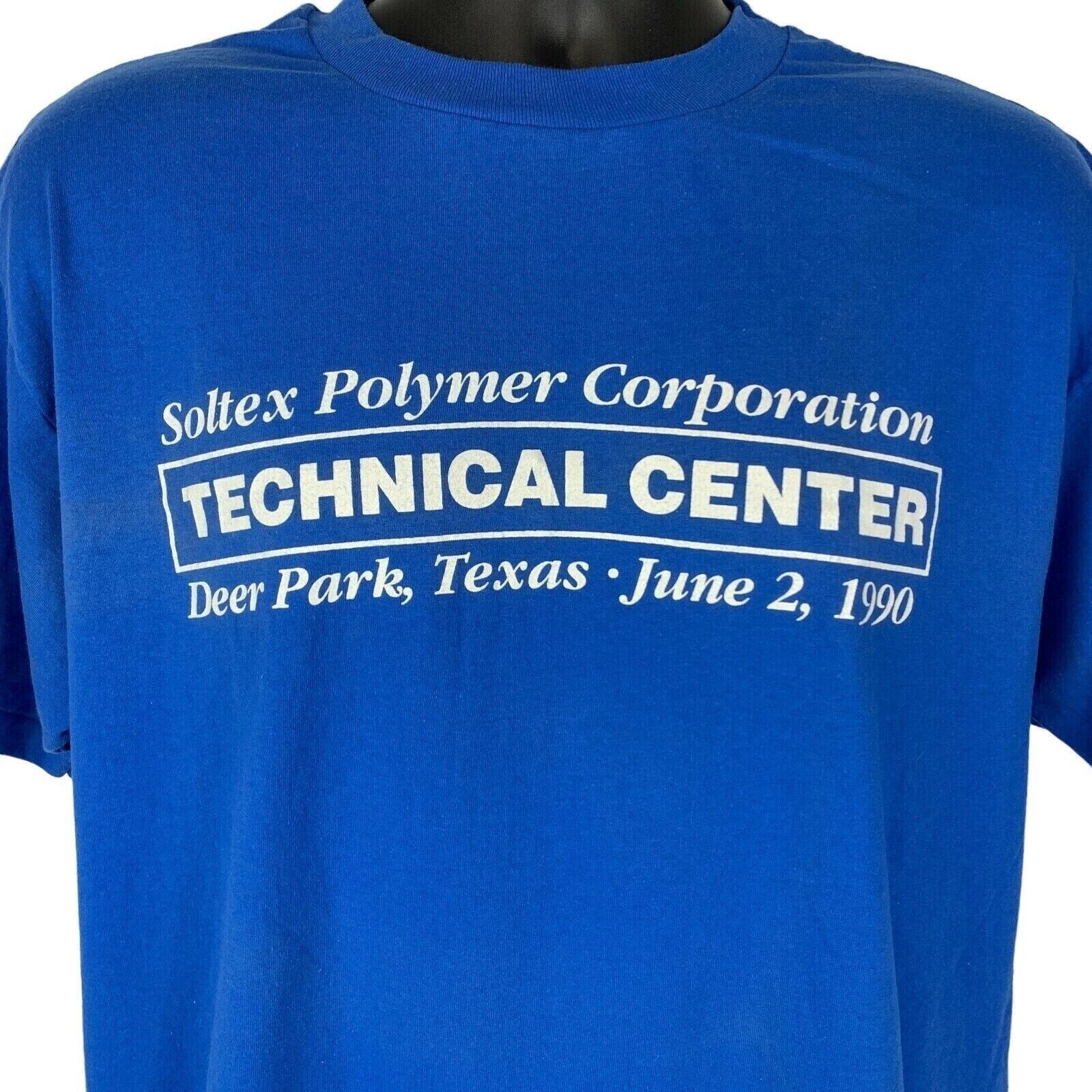 Hanes Vintage 90s Soltex Polymer Corporation T Shirt XL X-Large Size US XL / EU 56 / 4 - 1 Thumbnail