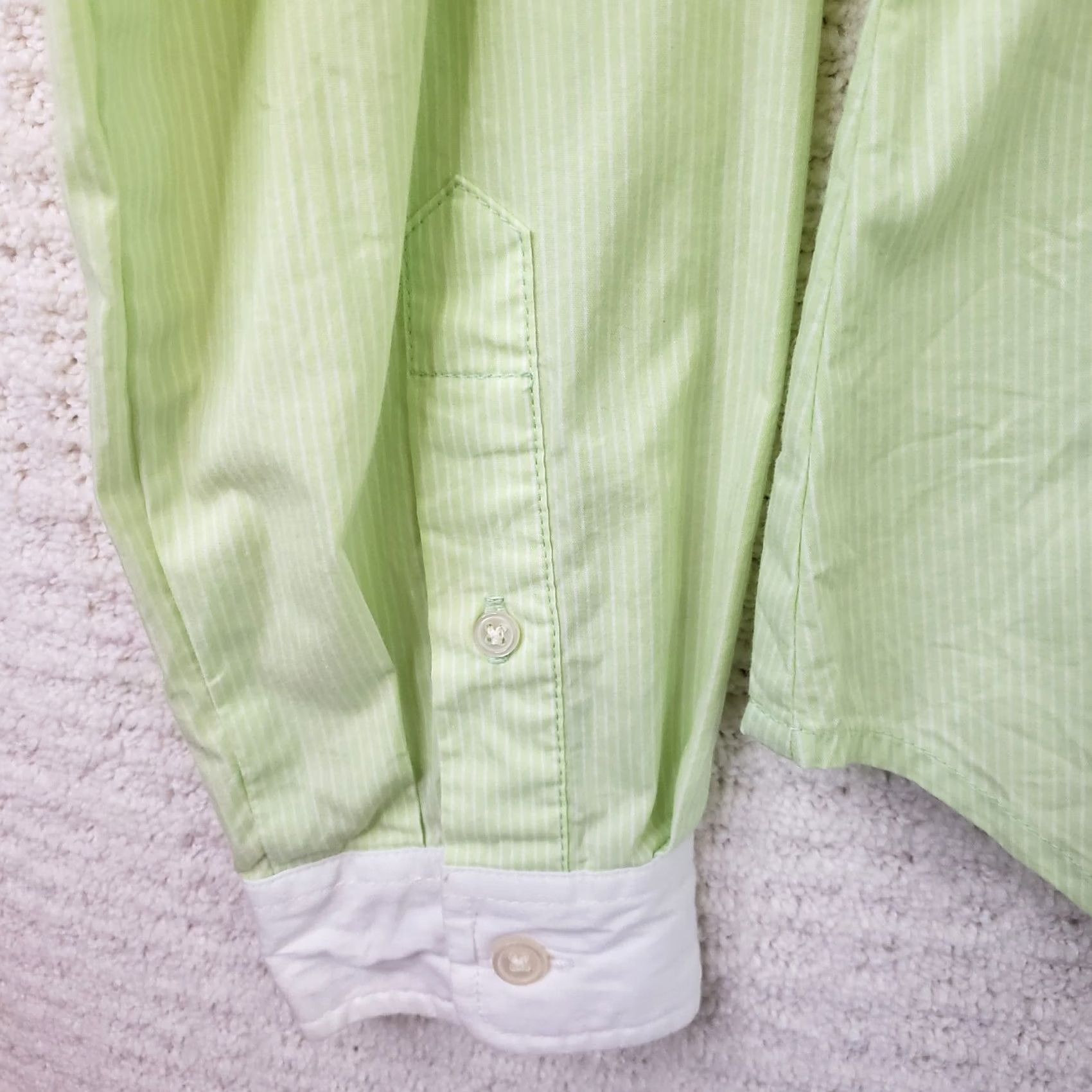 Lilly Pulitzer Lilly Pulitzer Women's Shirt Button-Up Long Sleeve Mint Green White Collared Size 6 Size M / US 6-8 / IT 42-44 - 7 Thumbnail