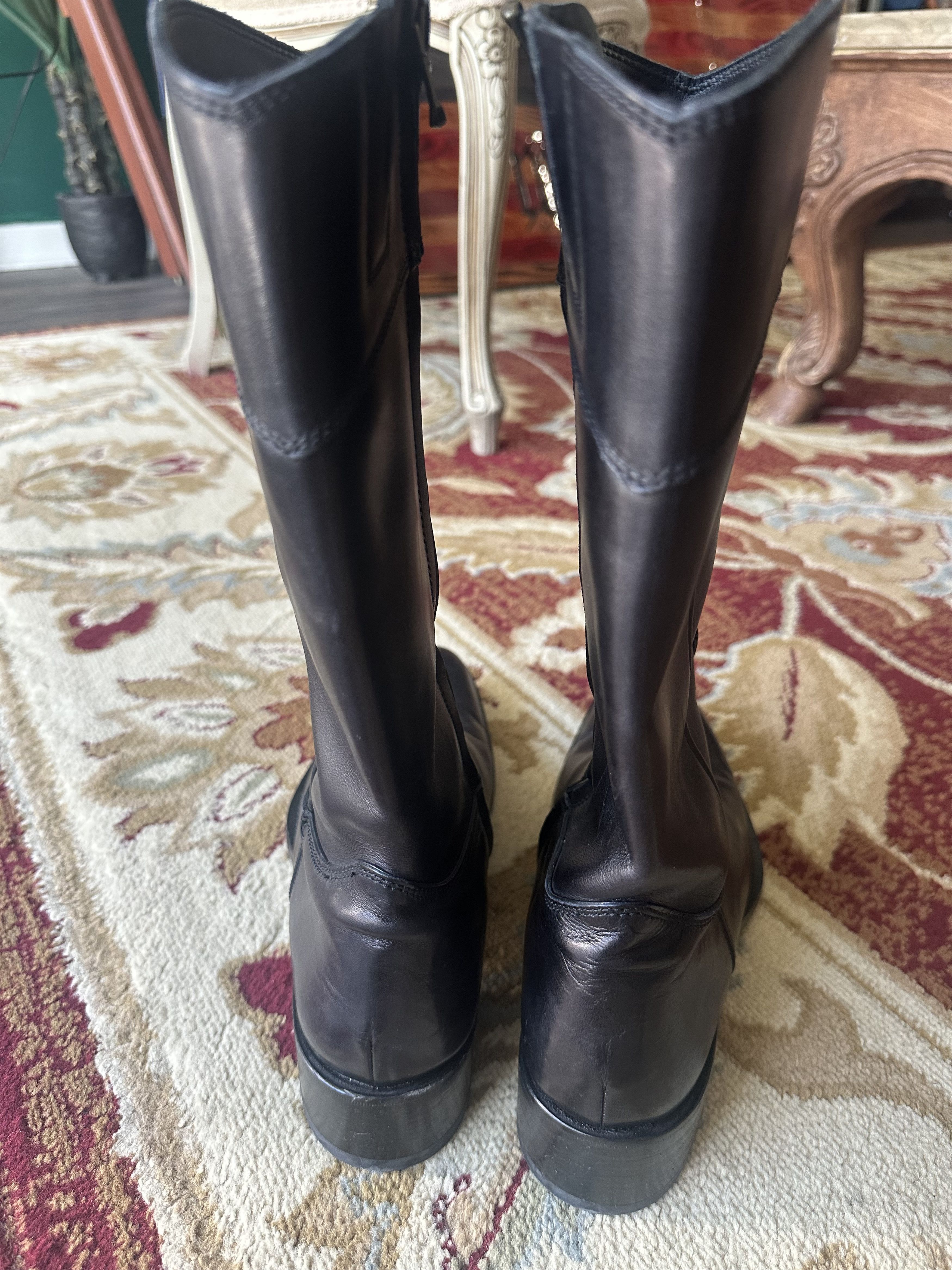 Dsquared2 DSQUARED2 Tall Sleek Leather Western Boots Size US 10 / EU 43 - 6 Thumbnail