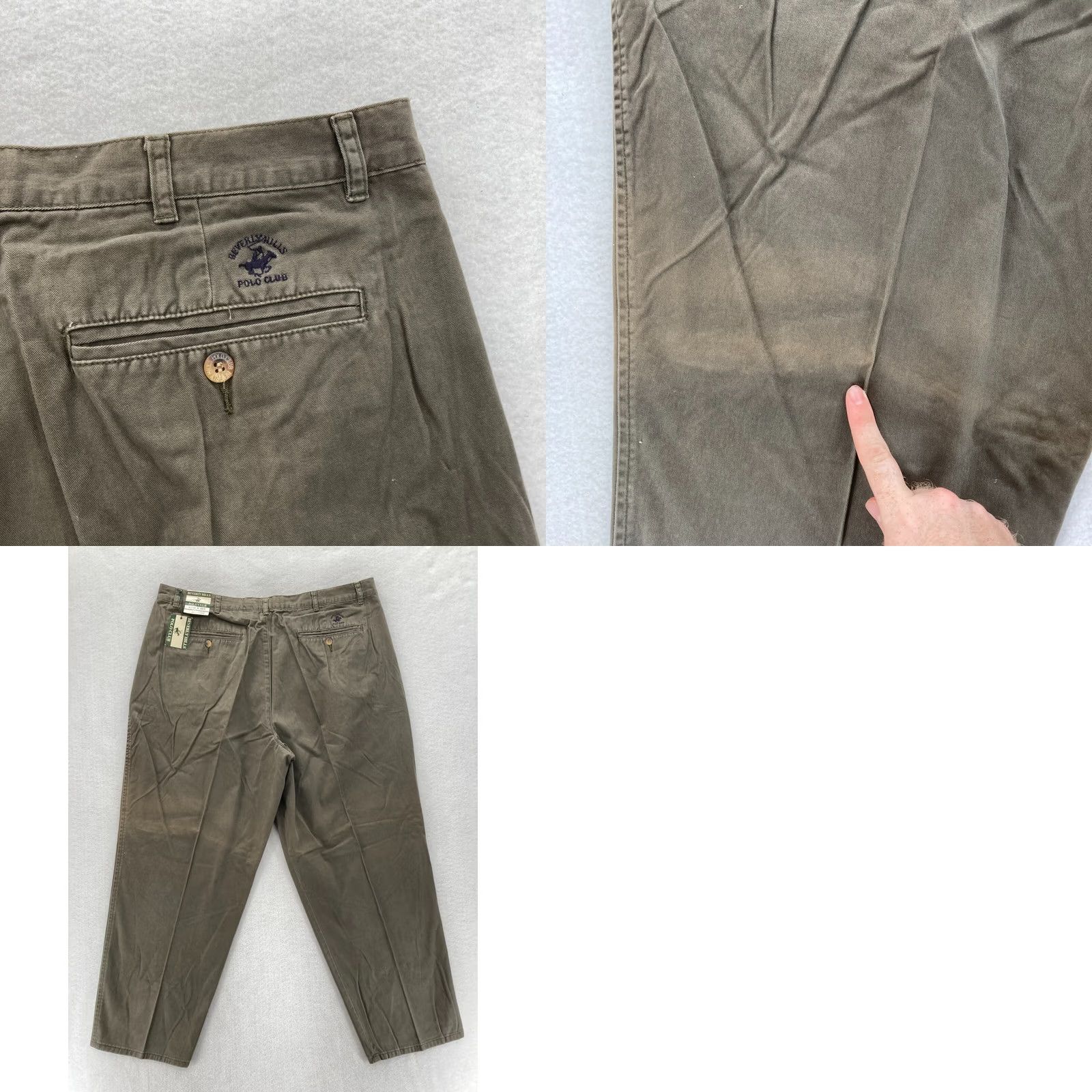 Beverly Hills Polo Club VINTAGE Beverly Hills Polo Club Duplex Chino Pants Mens 42x30 Relaxed Fit Breen Size US XL / EU 56 / 4 - 9 Thumbnail