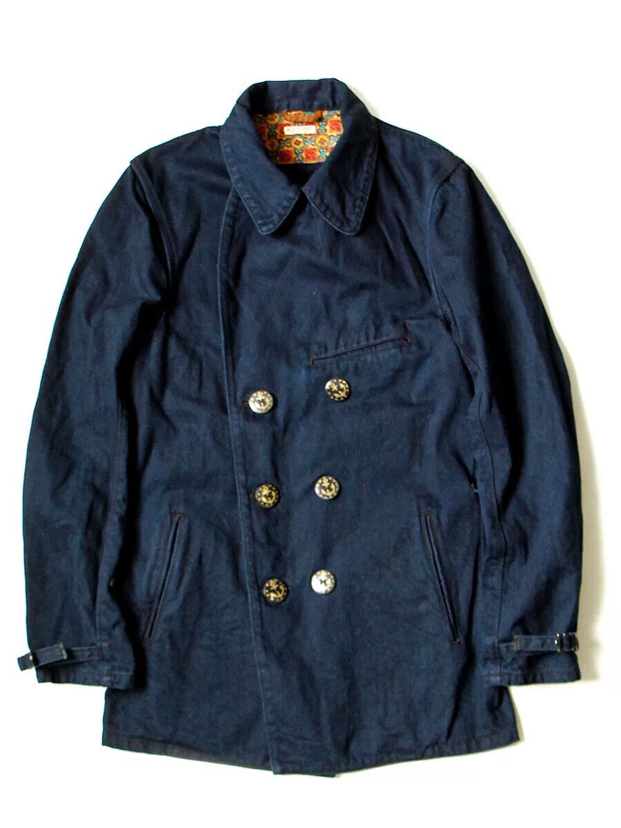 Kapital vintage blue denim peacoat by kapital Size US S / EU 44-46 / 1 - 1 Thumbnail