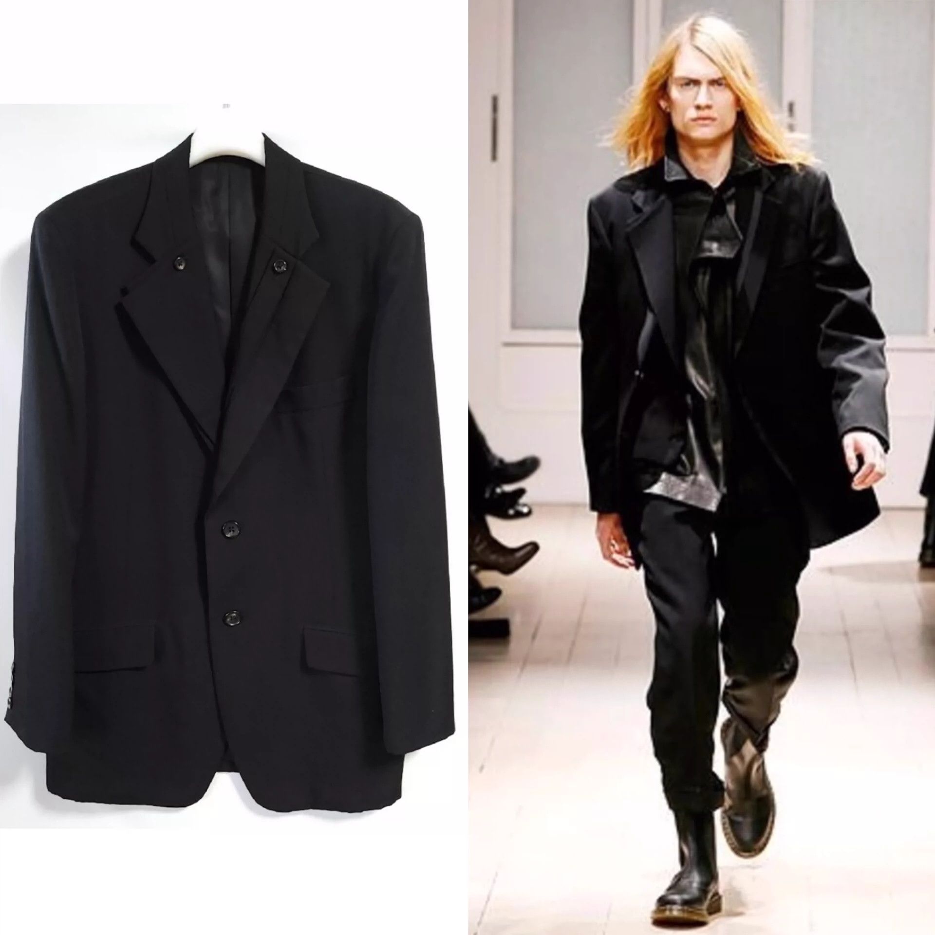 Yohji Yamamoto Yohji Yamamoto | 2007Aw Show Double Collar Wool Coat -DMC Size US M / EU 48-50 / 2 - 1 Thumbnail
