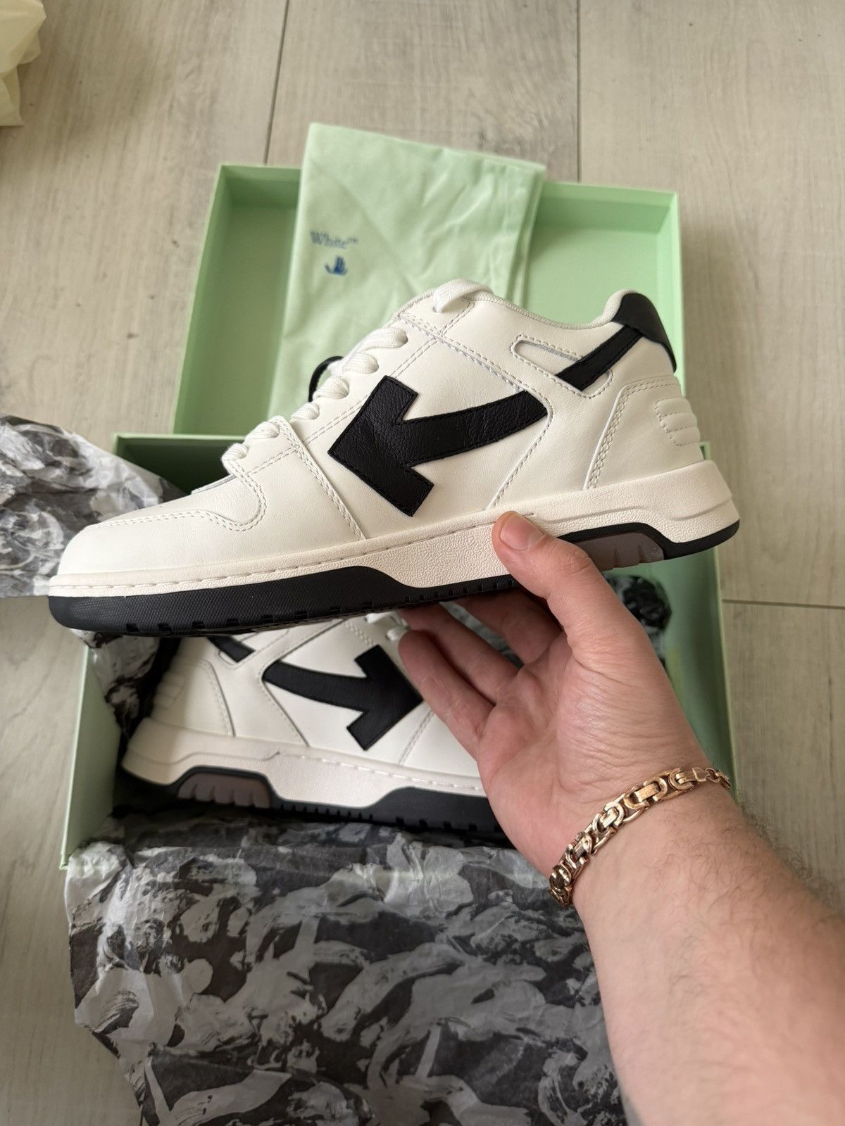 Off-White Off White Out Off Office Whute Black Size US 7 / EU 40 - 3 Thumbnail