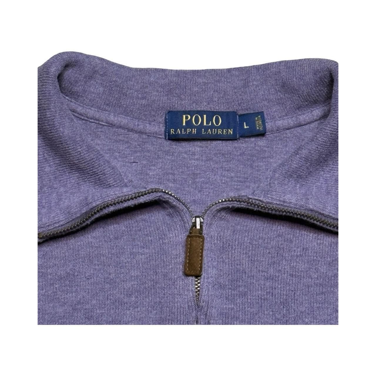 Vintage Vintage Polo Ralph Lauren Quarter Zip Sweater Size US L / EU 52-54 / 3 - 3 Thumbnail