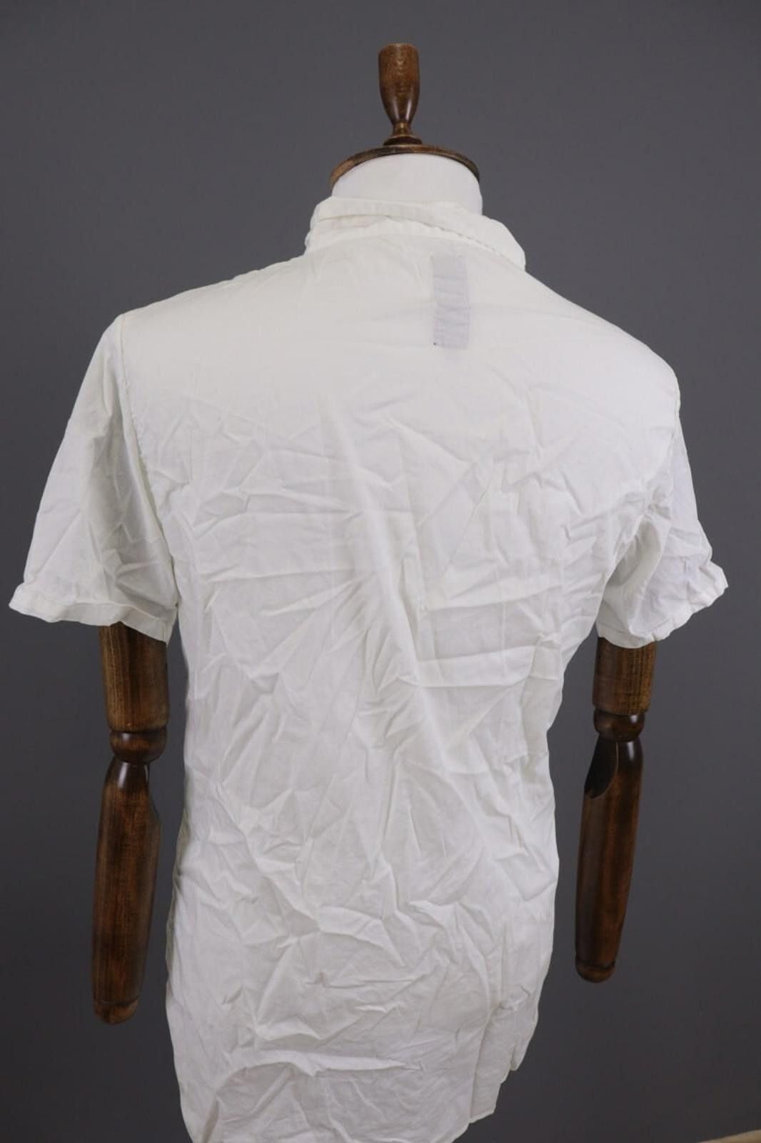 Thom Krom Thom Krom White Short Sleeve Button Down Shirt Size M Size US M / EU 48-50 / 2 - 11 Thumbnail