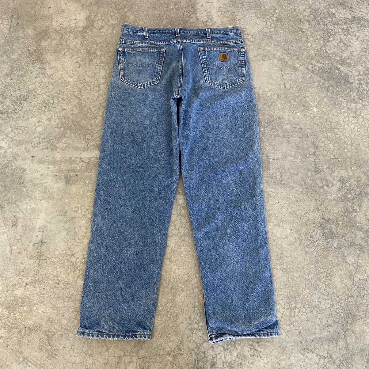 Carhartt VTG Carhartt Blanket Lined Relaxed Fit Blue Jeans Size US 35 - 15 Thumbnail