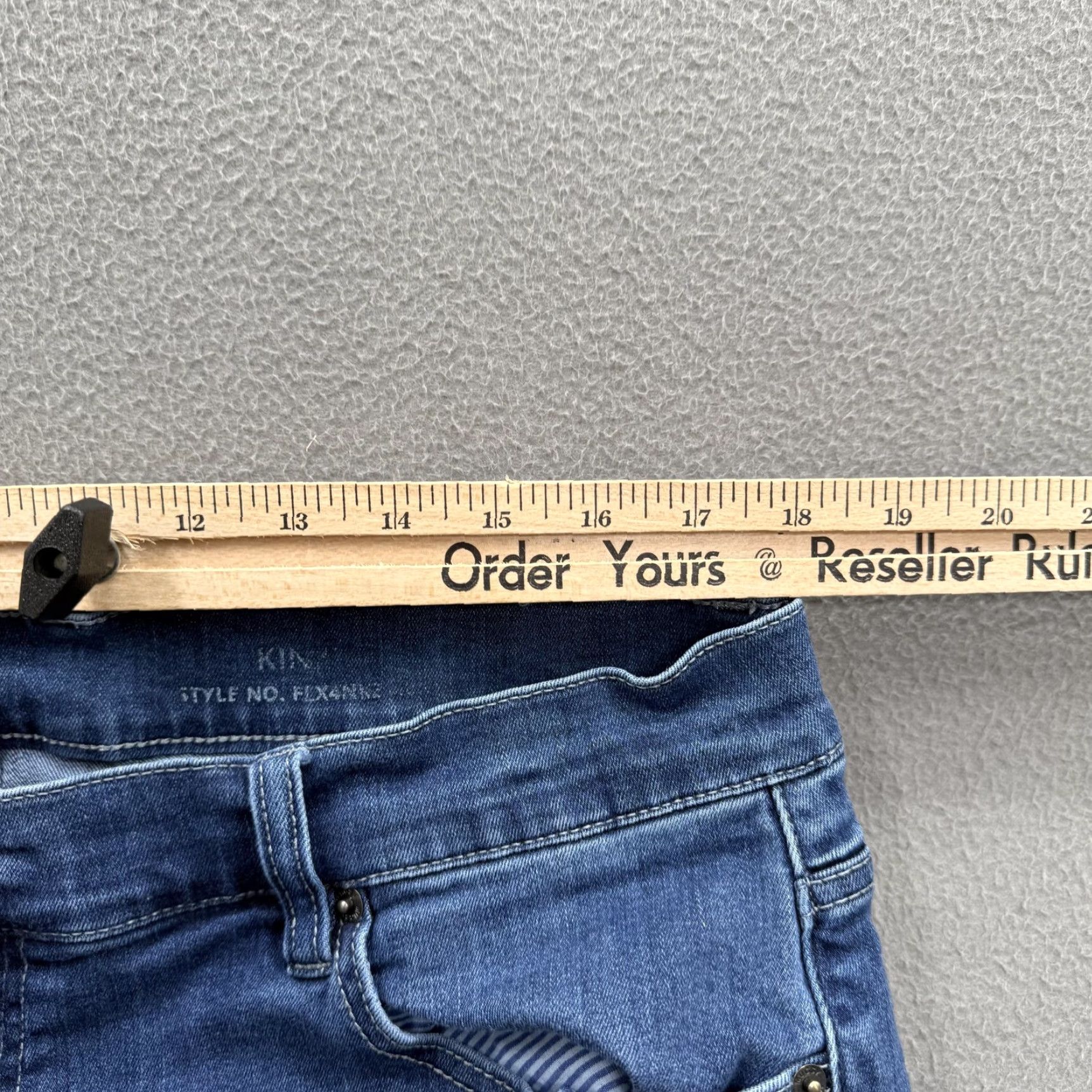 Denime Mugsy Kin Jeans Slim Tapered Stretch Denim 36x29 Blue Medium Wash Mens Non-Vintage"} Size US 36 / EU 52 - 7 Thumbnail