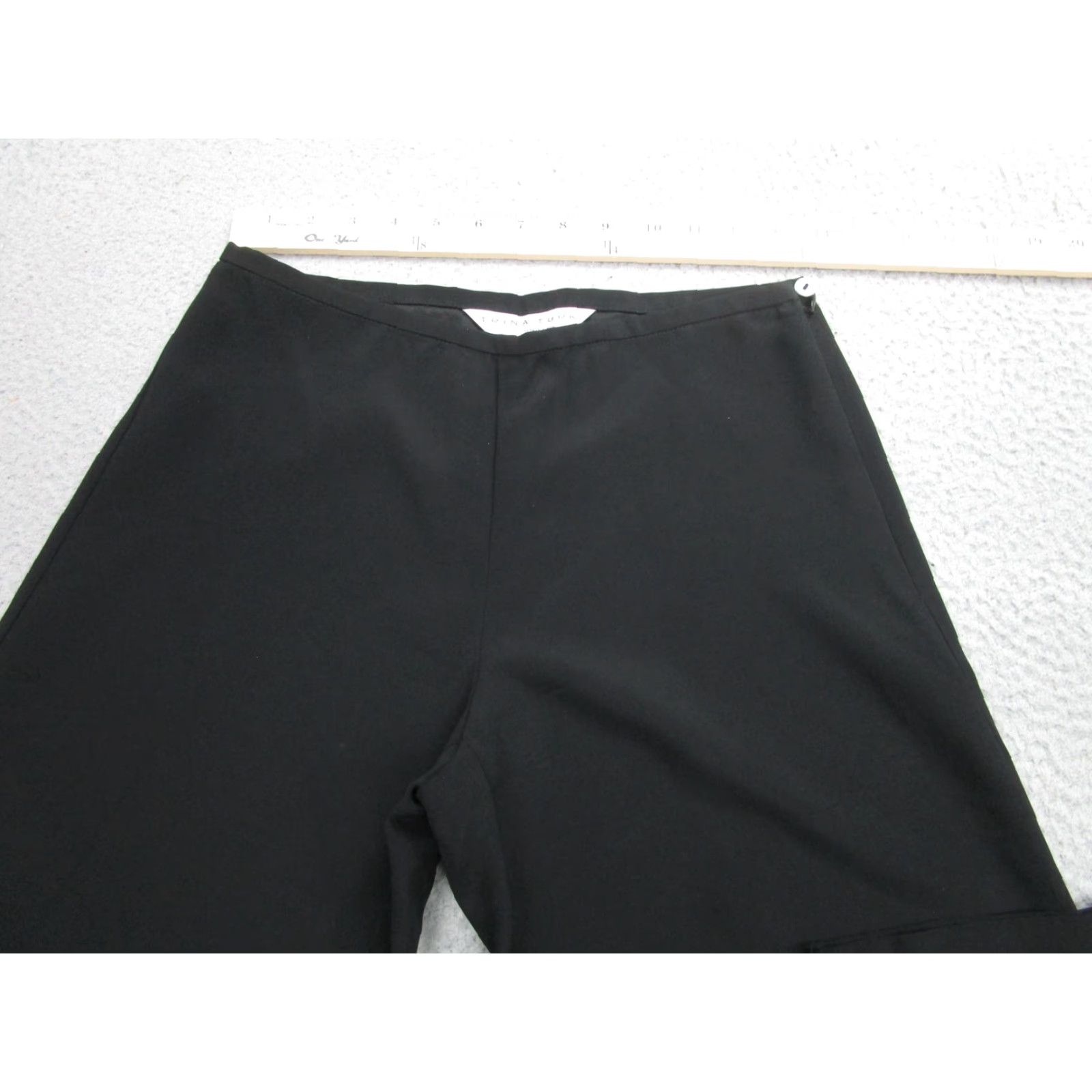 Trina Turk Trina Turk Pants Womens 2 Black Wide Leg High Waist Dress Trousers Acetate Blend Size 26" / US 2 / IT 38 - 4 Thumbnail