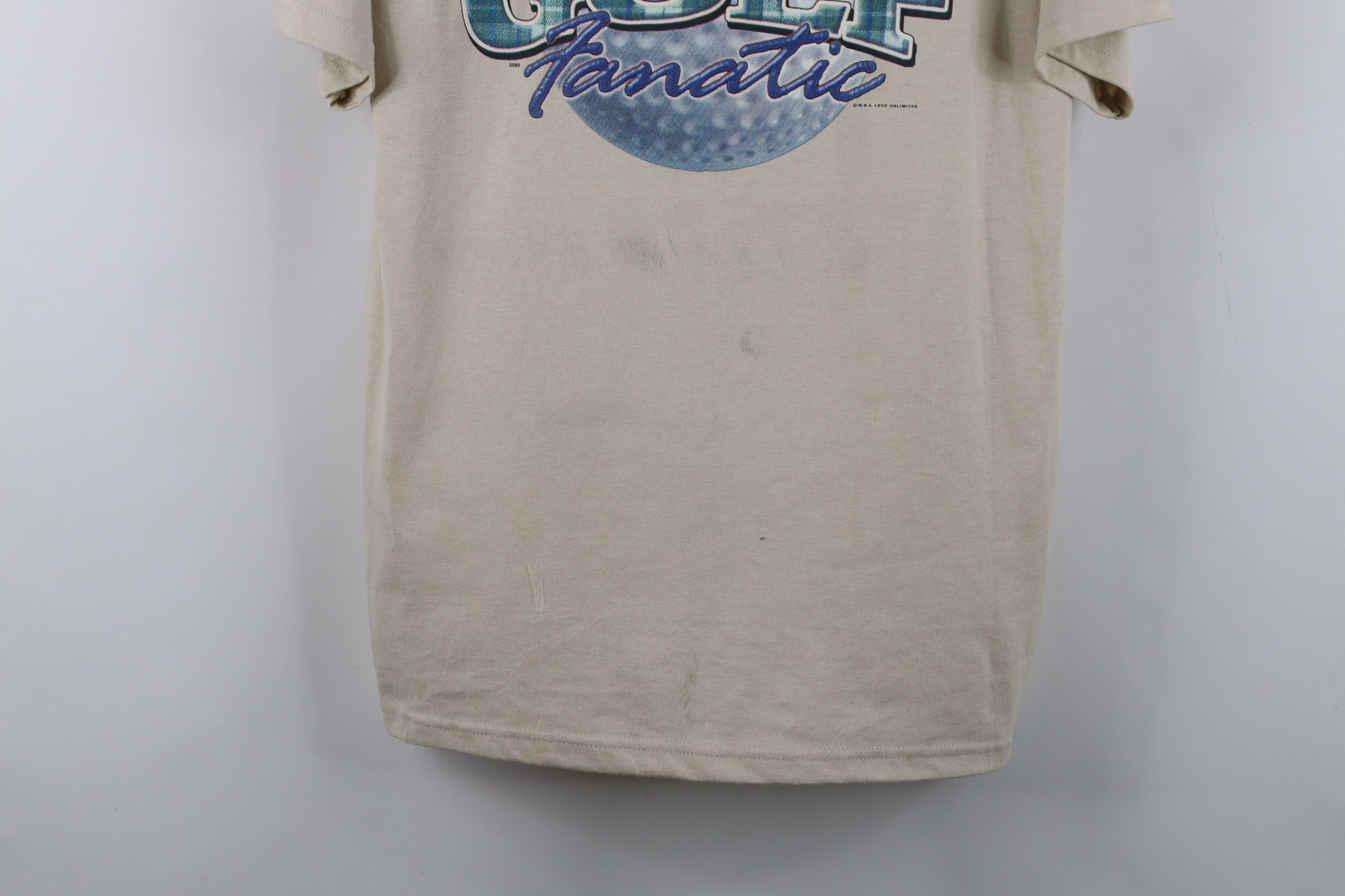 Vintage Vintage 90s Streetwear Golf Fanatic Golfing T-Shirt Beige Size US M / EU 48-50 / 2 - 3 Thumbnail