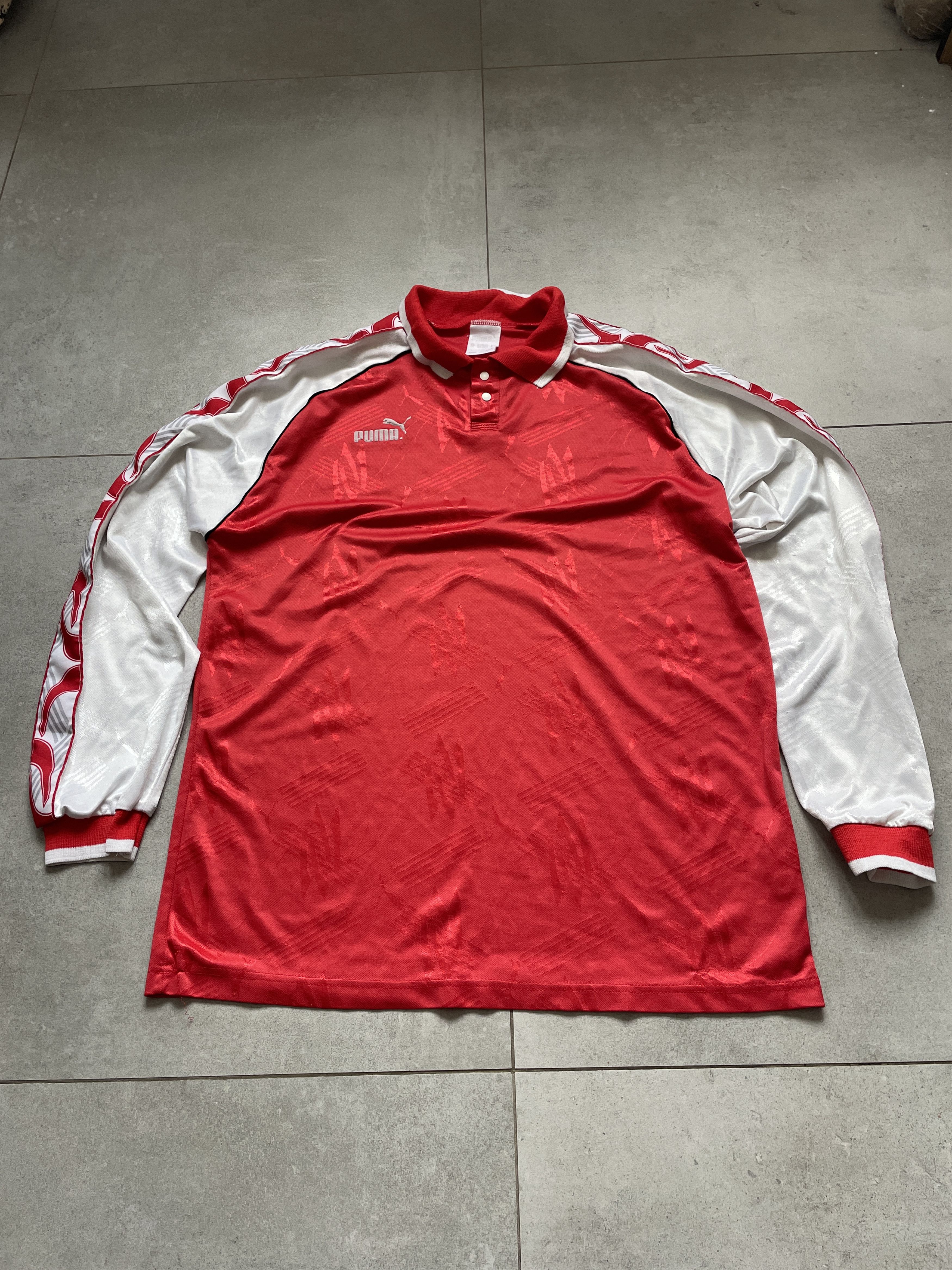 Puma VINTAGE PUMA 90S WHITE RED BLOKECORE HUNGARY TEMPLATE JERSEY Size US L / EU 52-54 / 3 - 3 Thumbnail