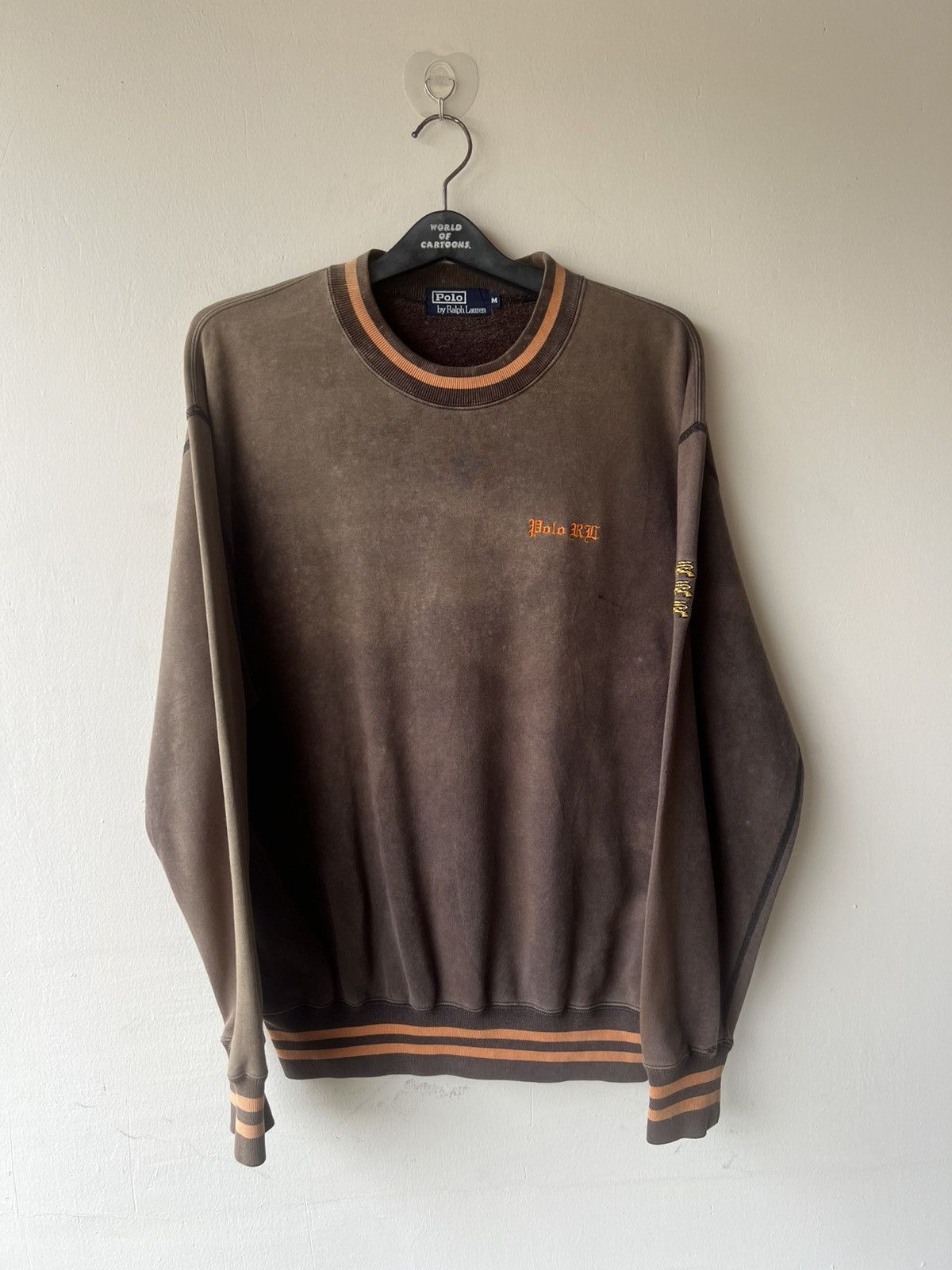 Polo Ralph Lauren Trashed 90s Polo Ralph Lauren Distress Sun Faded Sweatshirt Size US M / EU 48-50 / 2 - 2 Thumbnail