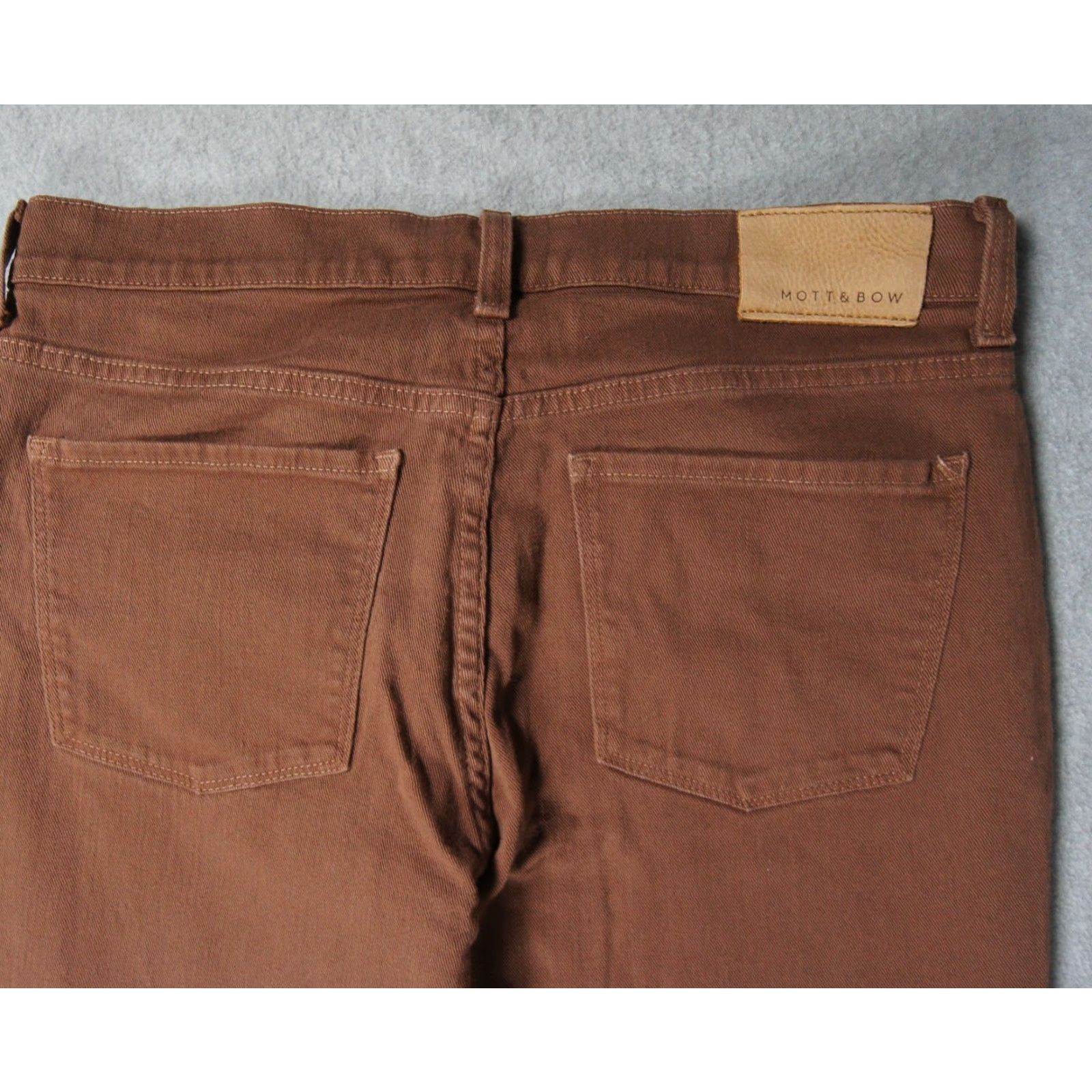 Mott & Bow Mott & Bow Jeans Mens 32x28 Brown Mercer Slim Stretch Twill Casual Jeans Pants Regular Straight Size US 32 / EU 48 - 5 Thumbnail