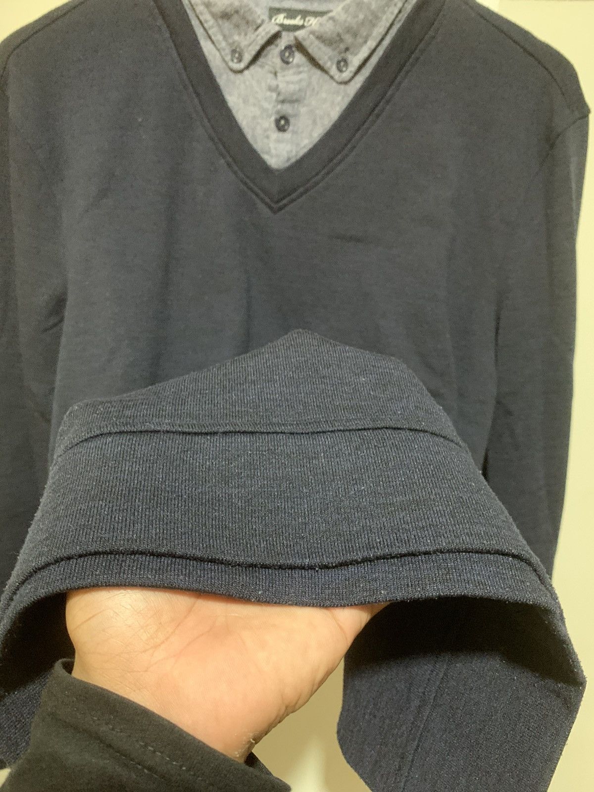 Raf Simons Double Layer BrooksHill Raf Simon Style Longsleeve Shirt Tee Size US L / EU 52-54 / 3 - 4 Thumbnail