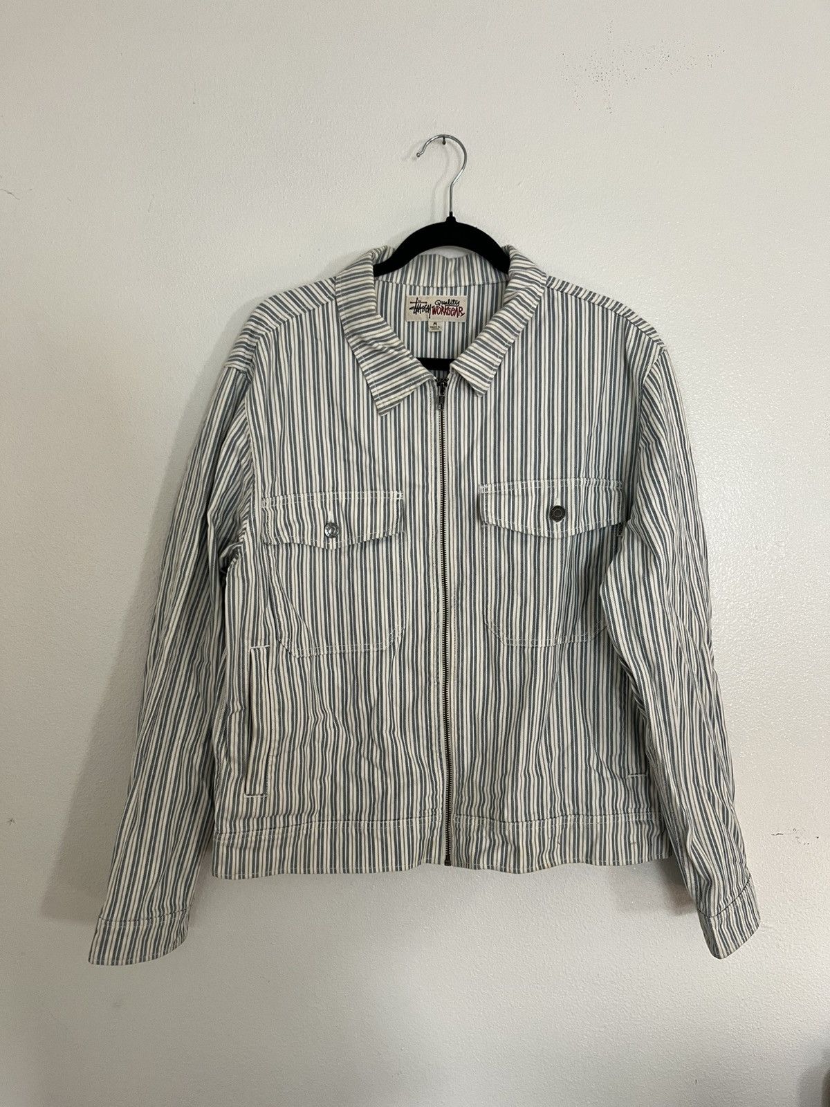 Stussy Stussy garage jacket striped Size US L / EU 52-54 / 3 - 1 Thumbnail