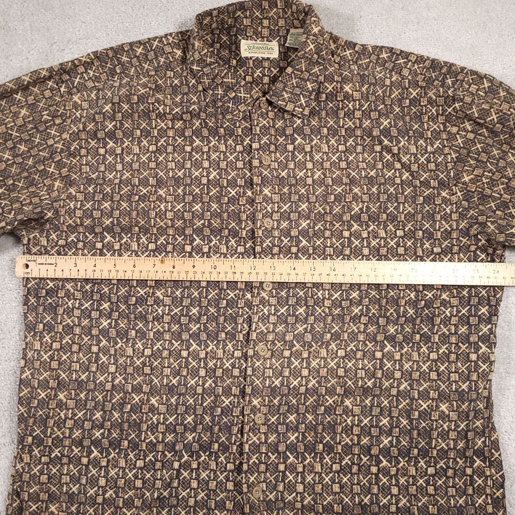 Vintage VINTAGE St John's Bay Shirt Mens XL Brown Hawaiian Tropical Casual Button Up Linen Shirt Size US XL / EU 56 / 4 - 3 Thumbnail