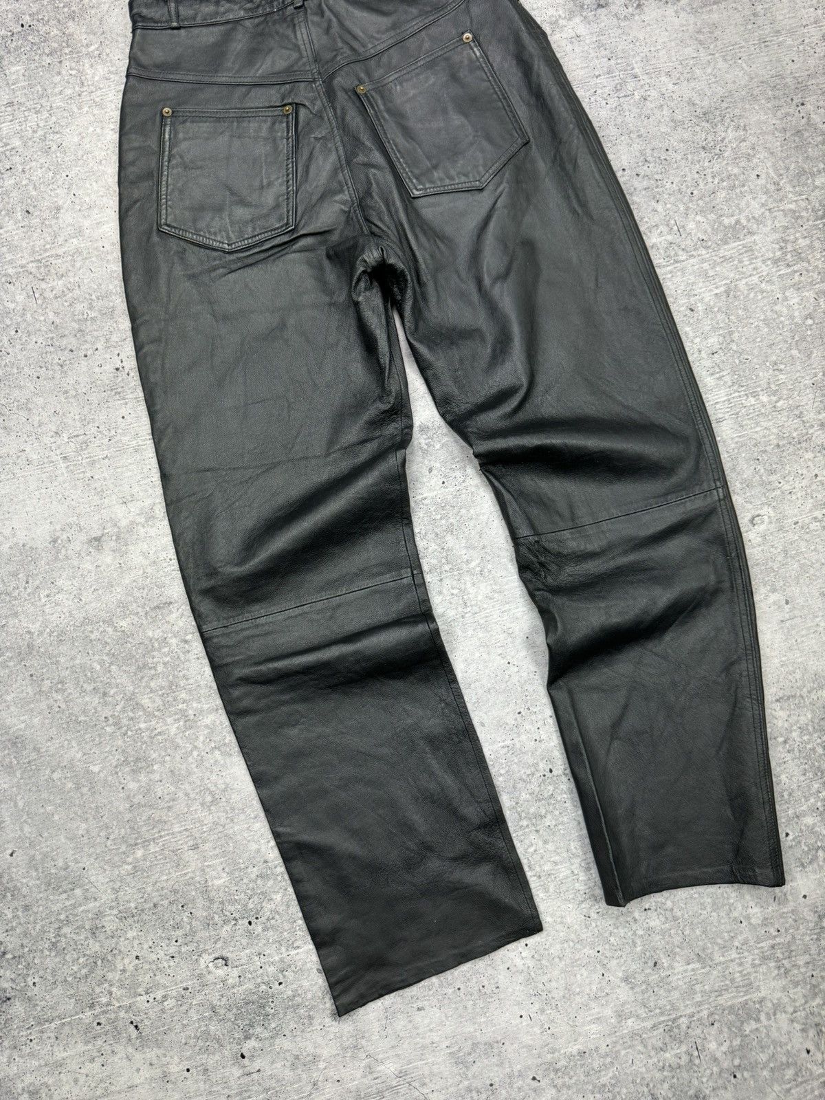 Genuine Leather × Vintage Vintage 90’s Y2K Style Casual Cowboy Genuine Leather Pants Size US 30 / EU 46 - 16 Thumbnail