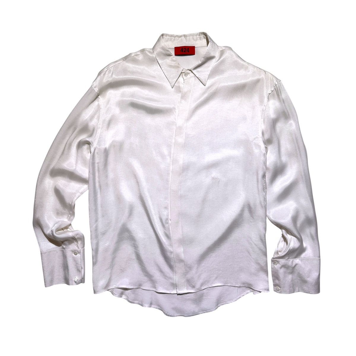 424 Cupro silk button down shirt Size US L / EU 52-54 / 3 - 1 Thumbnail