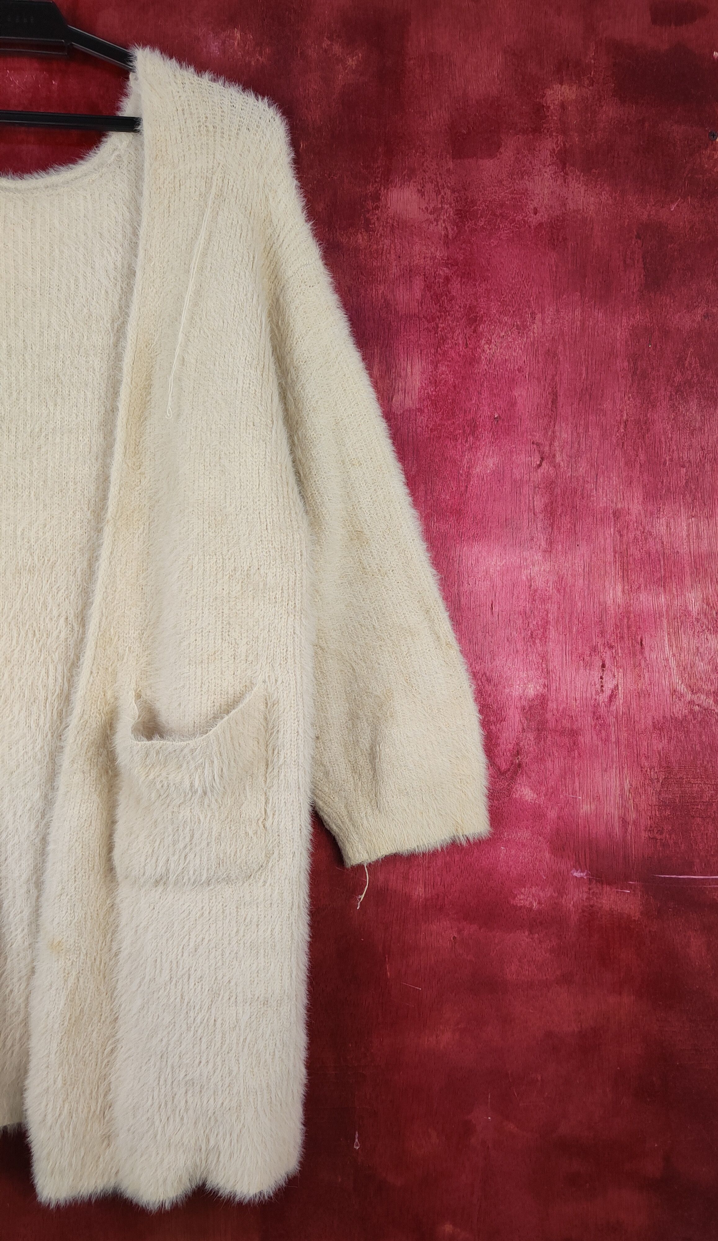 Japanese Brand Ryu Ryu Beige Shag Shaggy Fur Mohair Knitwear #S2071 Size M / US 6-8 / IT 42-44 - 5 Thumbnail