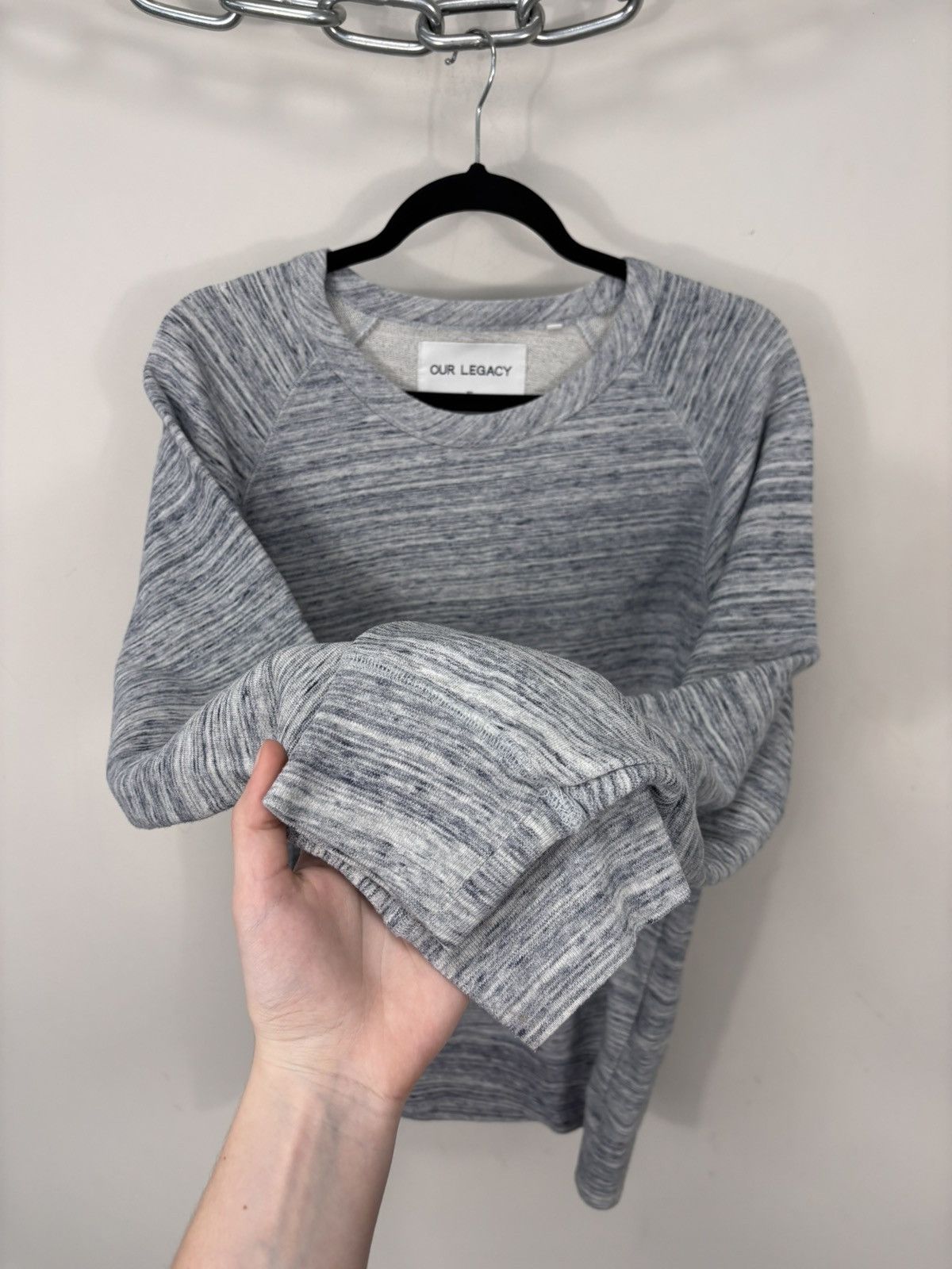 Our Legacy Our Legacy AW14 Blue Grey Melange Sweatshirt Pullover Size US L / EU 52-54 / 3 - 10 Thumbnail