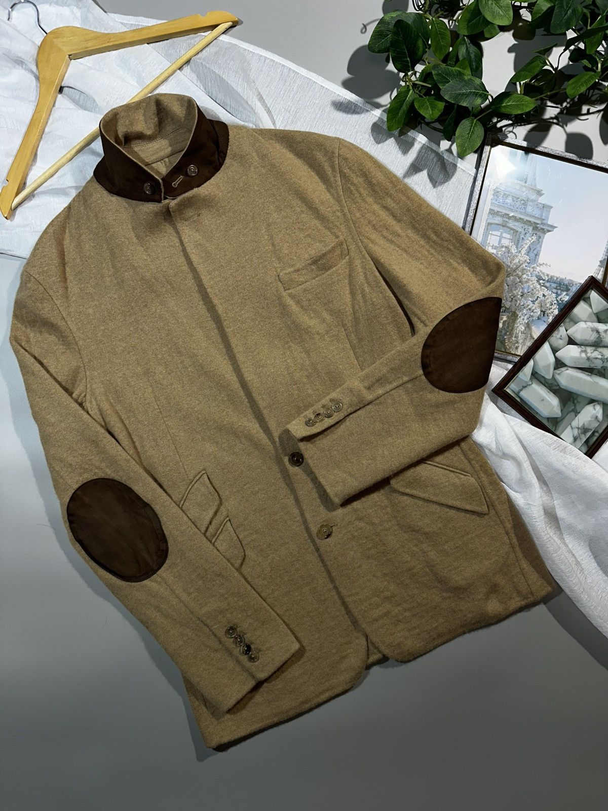 Ralph Lauren Purple Label RLPL 60% Cashmere Wool Suede Elbow Patch Hand-Tailored Size 42R - 6 Thumbnail