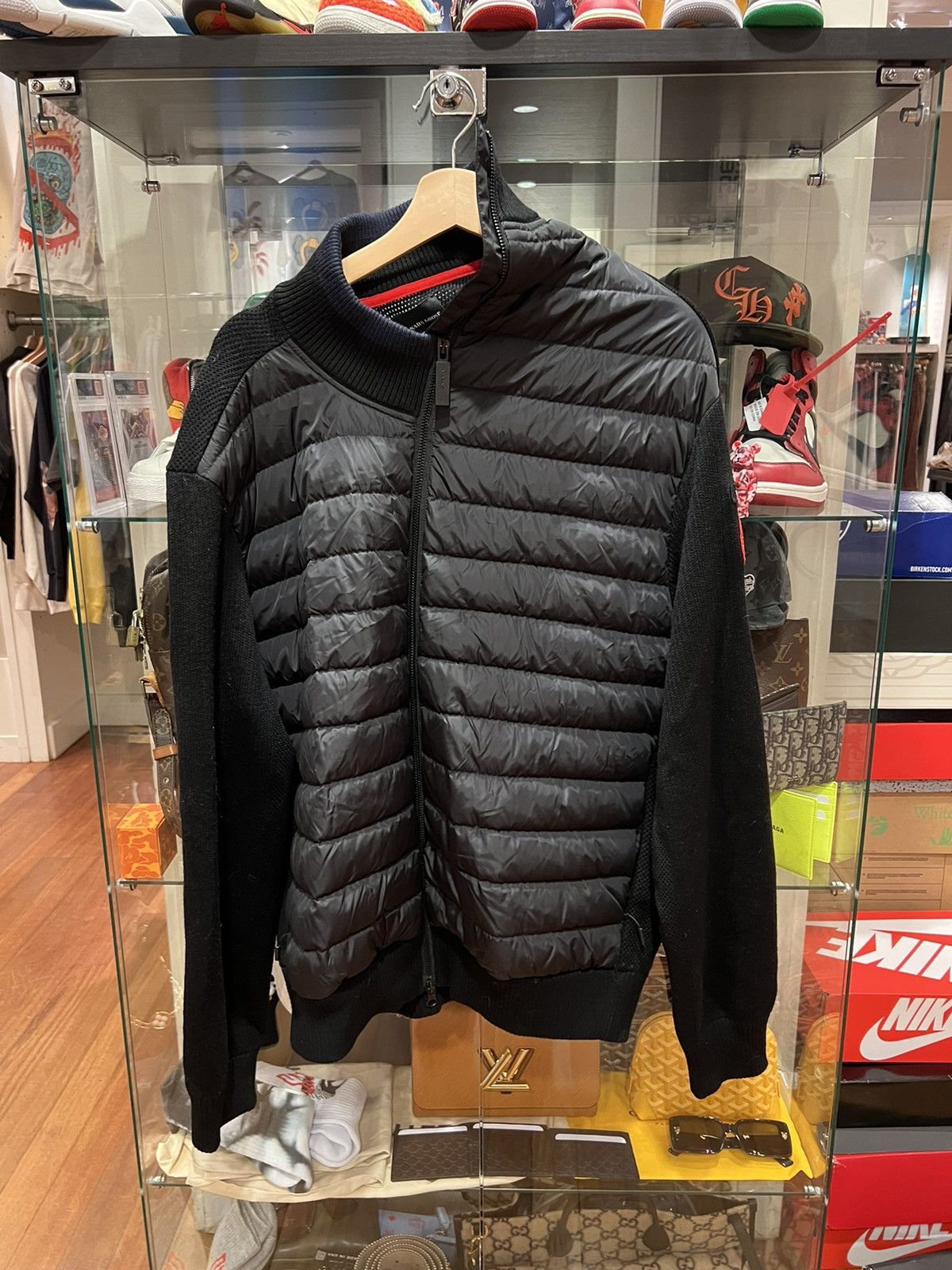 image of Canada Goose X Y Project Hybridge Knit Down Sweater in Black, Men's (Size Medium)