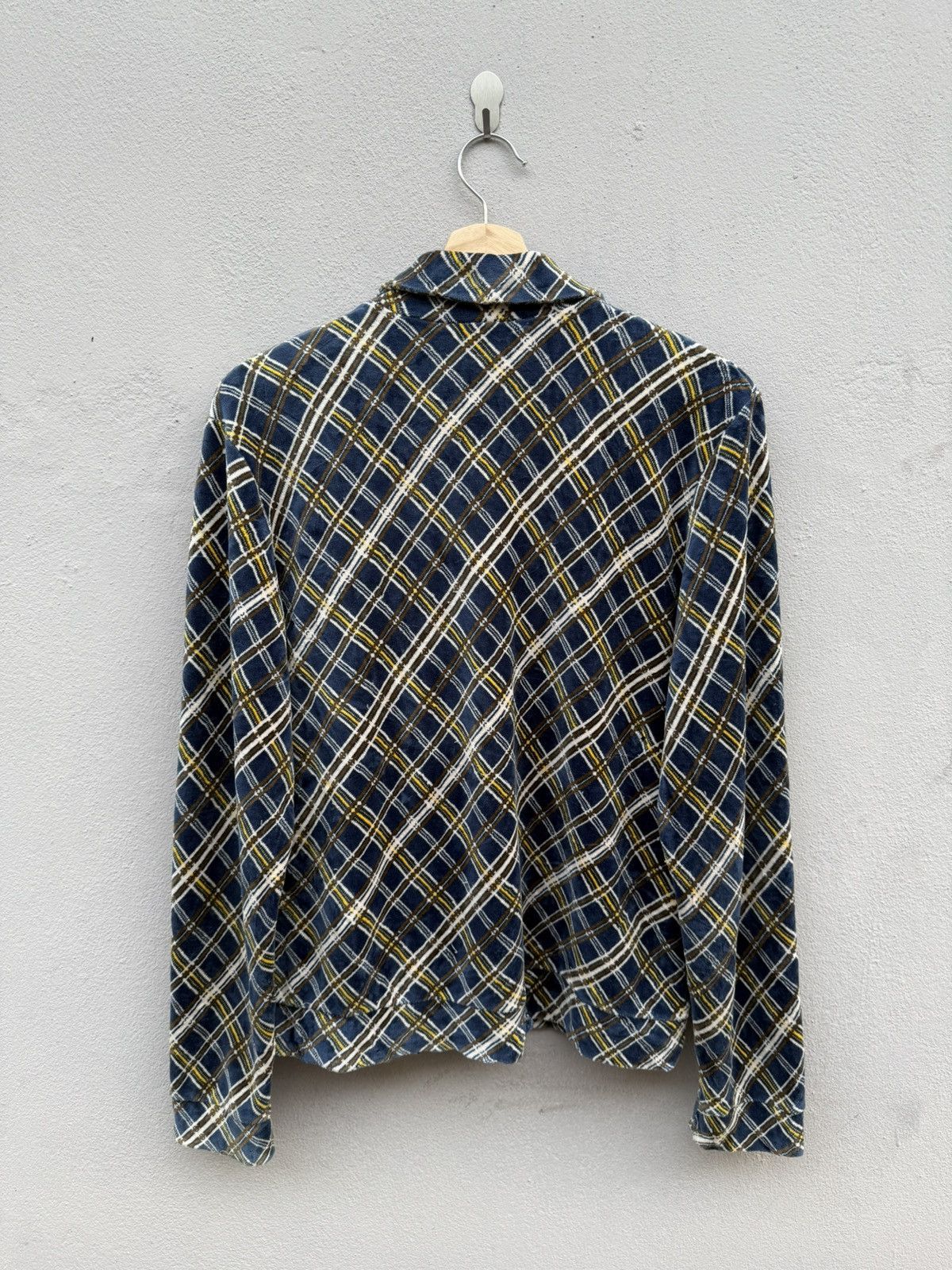 A.P.C. × Designer Vintage A.P.C. Checked Velvet Zip Up Jacket Size US S / EU 44-46 / 1 - 9 Thumbnail