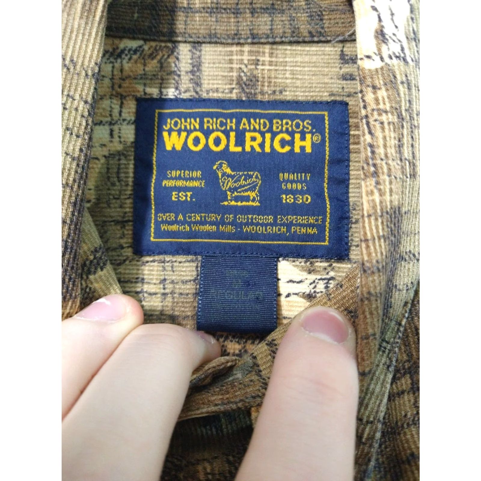 Vintage Woolrich Shirt Mens Medium Brown Animal Print Flannel Button-Down Long Sleeve Size US M / EU 48-50 / 2 - 7 Thumbnail