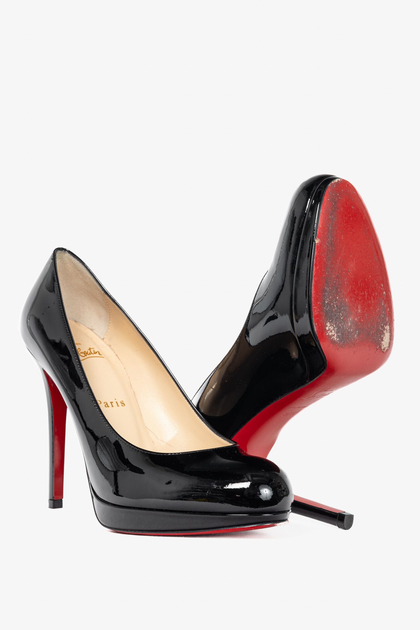 Christian Louboutin Christian Louboutin New Simple 120 Patent Calf Leather Pumps Size US 7 / IT 37 - 4 Thumbnail