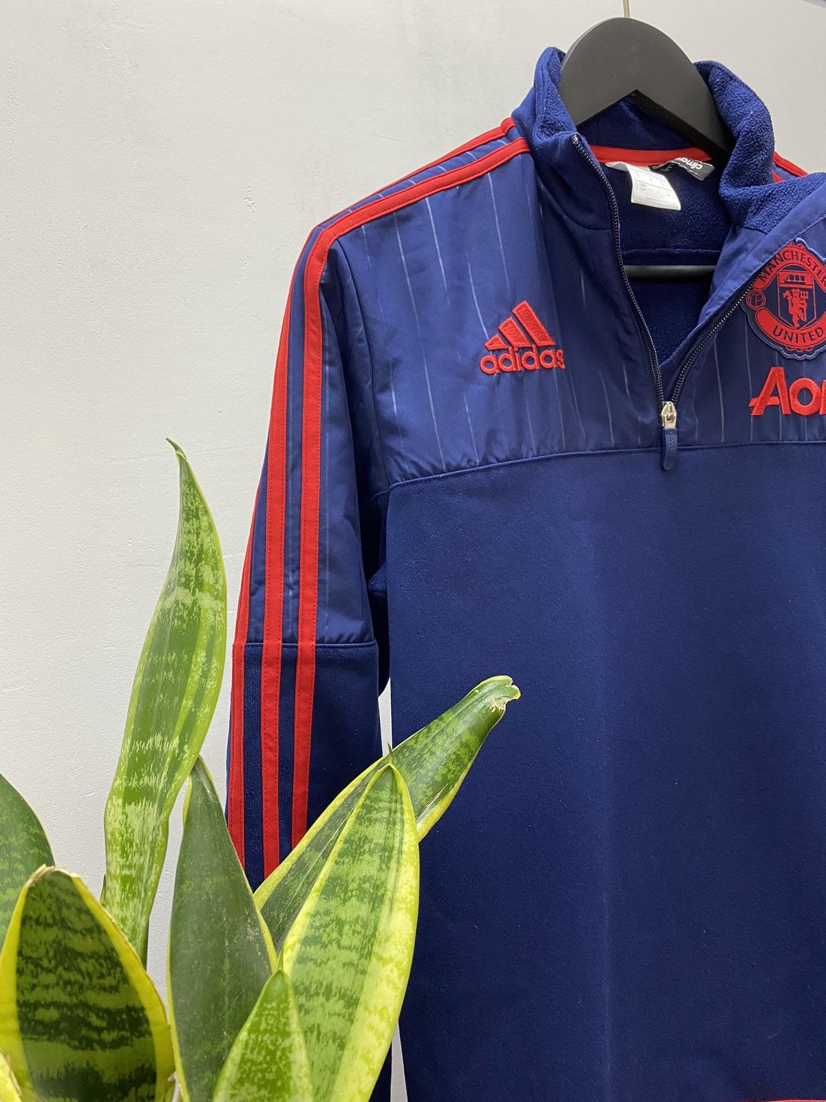 Adidas Manchester United 2015 2016 Training 1/4 Zip Top Jacket Size US S / EU 44-46 / 1 - 7 Thumbnail