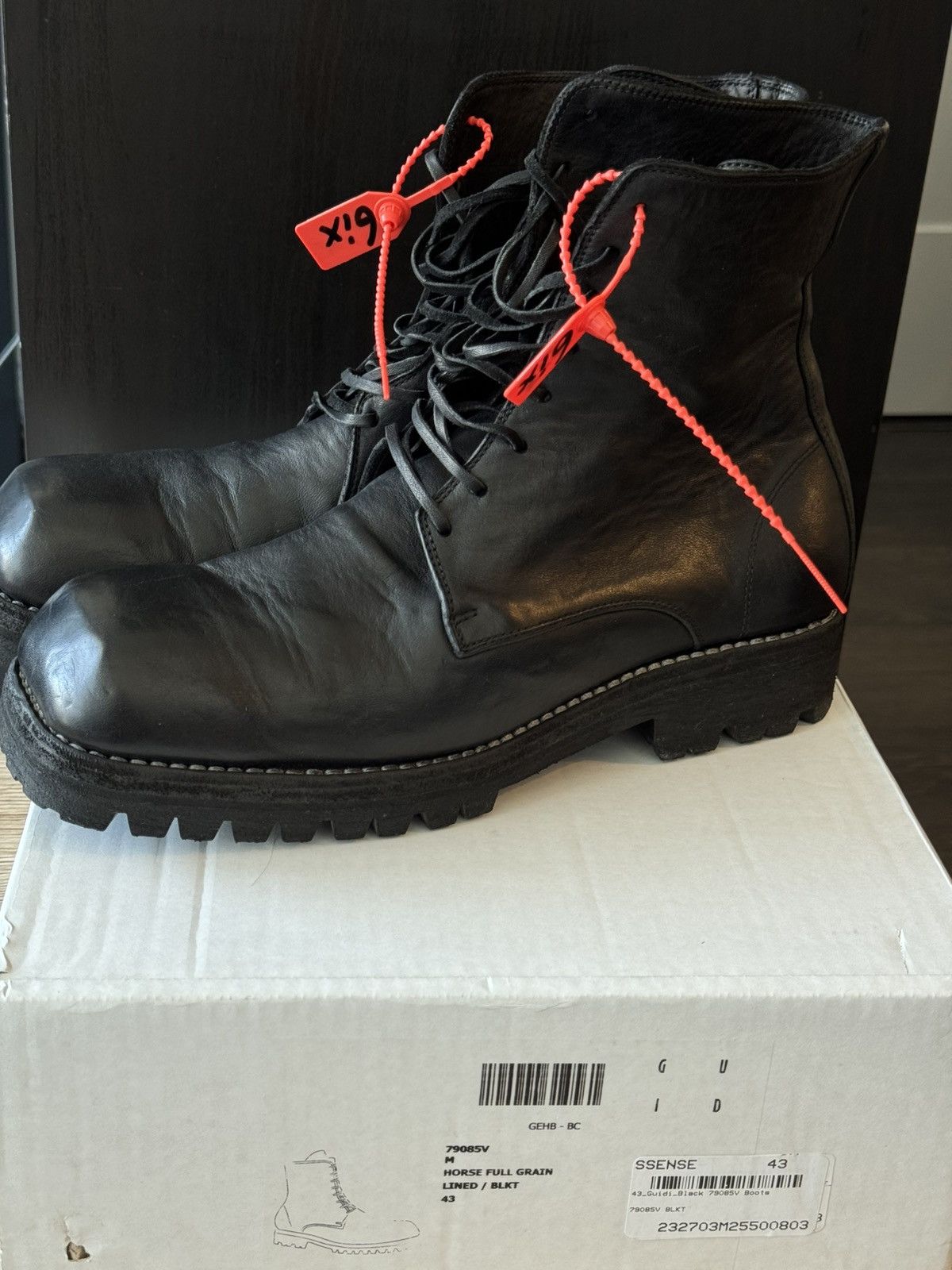 Guidi Guidi 79085V Ankle High Horse Leather All Black Boots Size US 10 / EU 43 - 5 Thumbnail