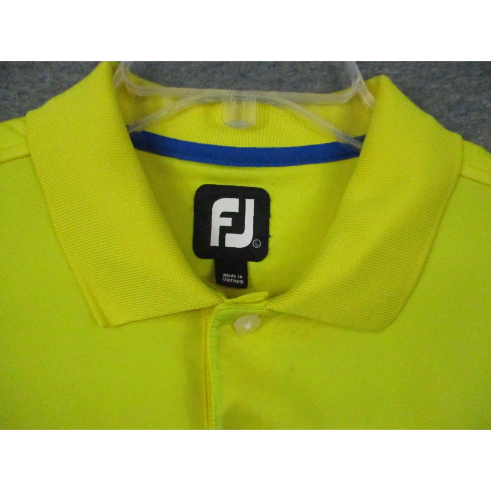 Footjoy VINTAGE Footjoy FJ Shirt Large Men Polo Short Sleeve Golf Neon Yellow Stripe Size US L / EU 52-54 / 3 - 2 Thumbnail
