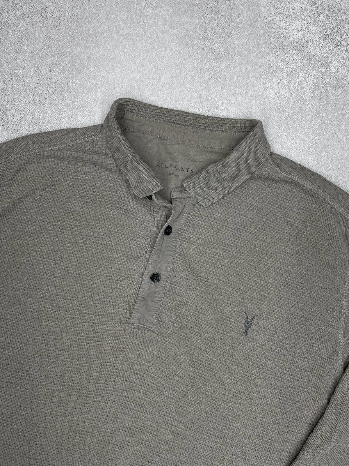 Allsaints Mens AllSaint Clash Longsleeve Polo Size M Size US M / EU 48-50 / 2 - 4 Thumbnail