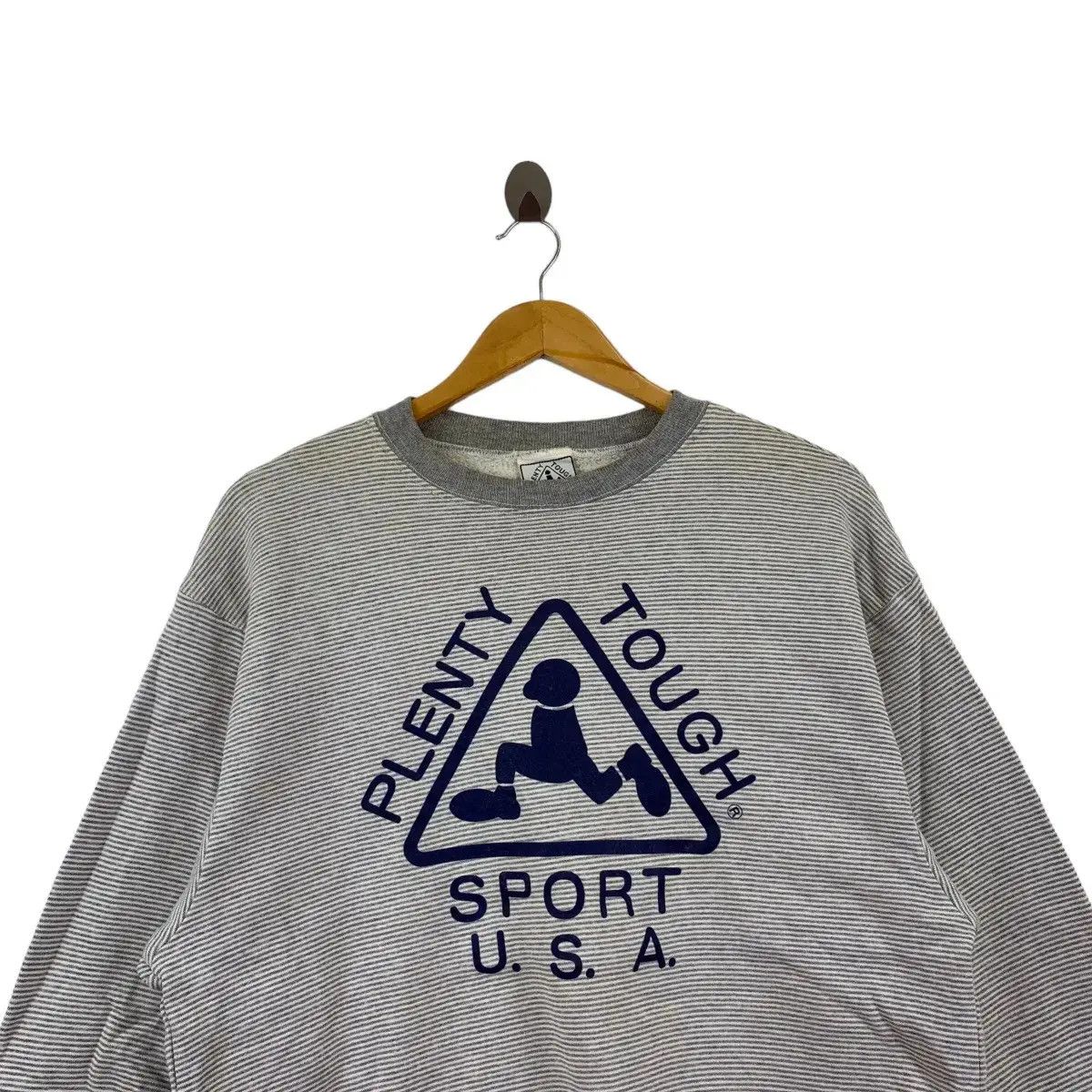 Vintage Vintage PLENTY TOUGH SPORT Made In USA Ringer Sweatshirt Size L / US 10 / IT 46 - 2 Thumbnail