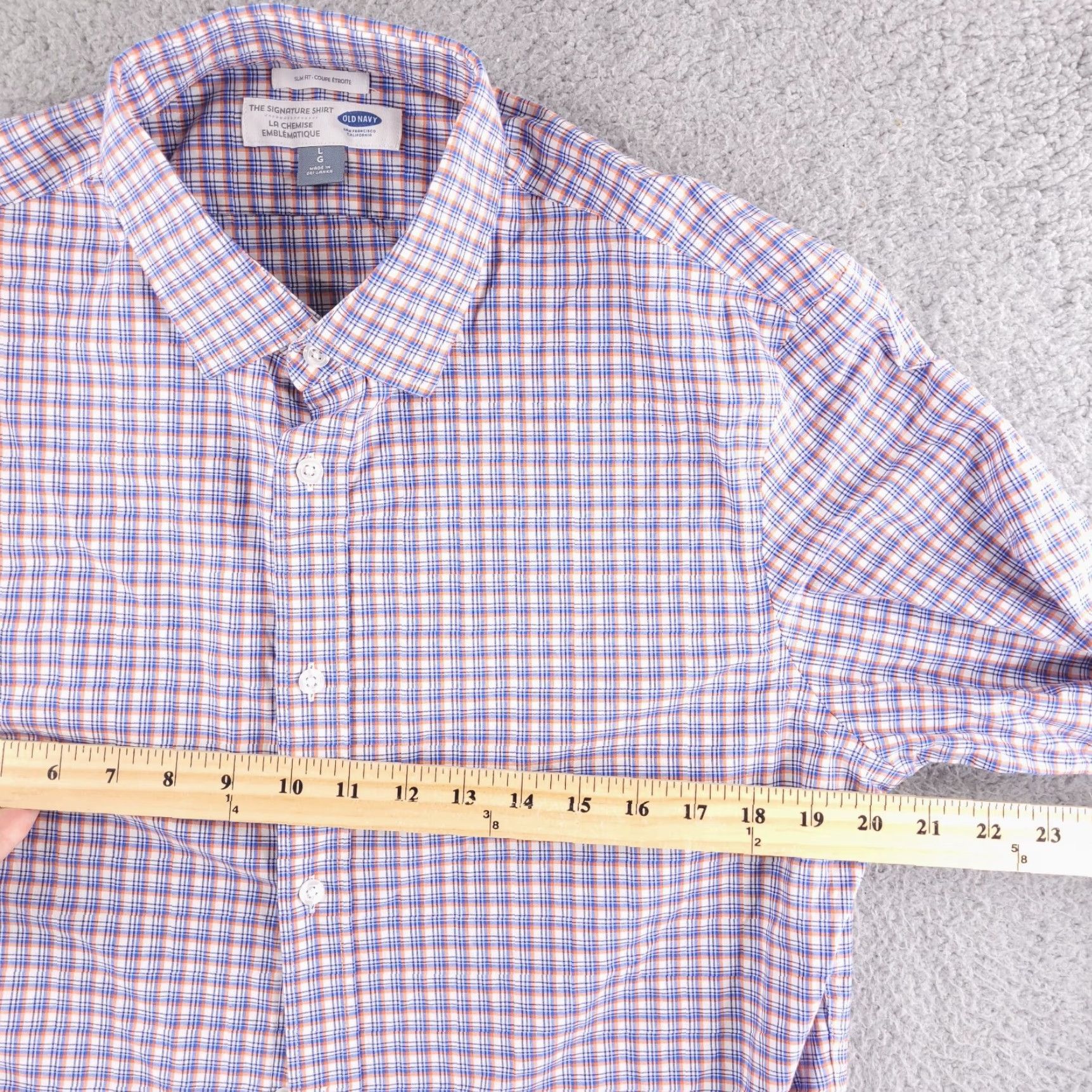 Old Navy VINTAGE Old Navy Shirt Mens Large Check Slim Fit Long Sleeve Button Signature Shirt Size US L / EU 52-54 / 3 - 5 Thumbnail