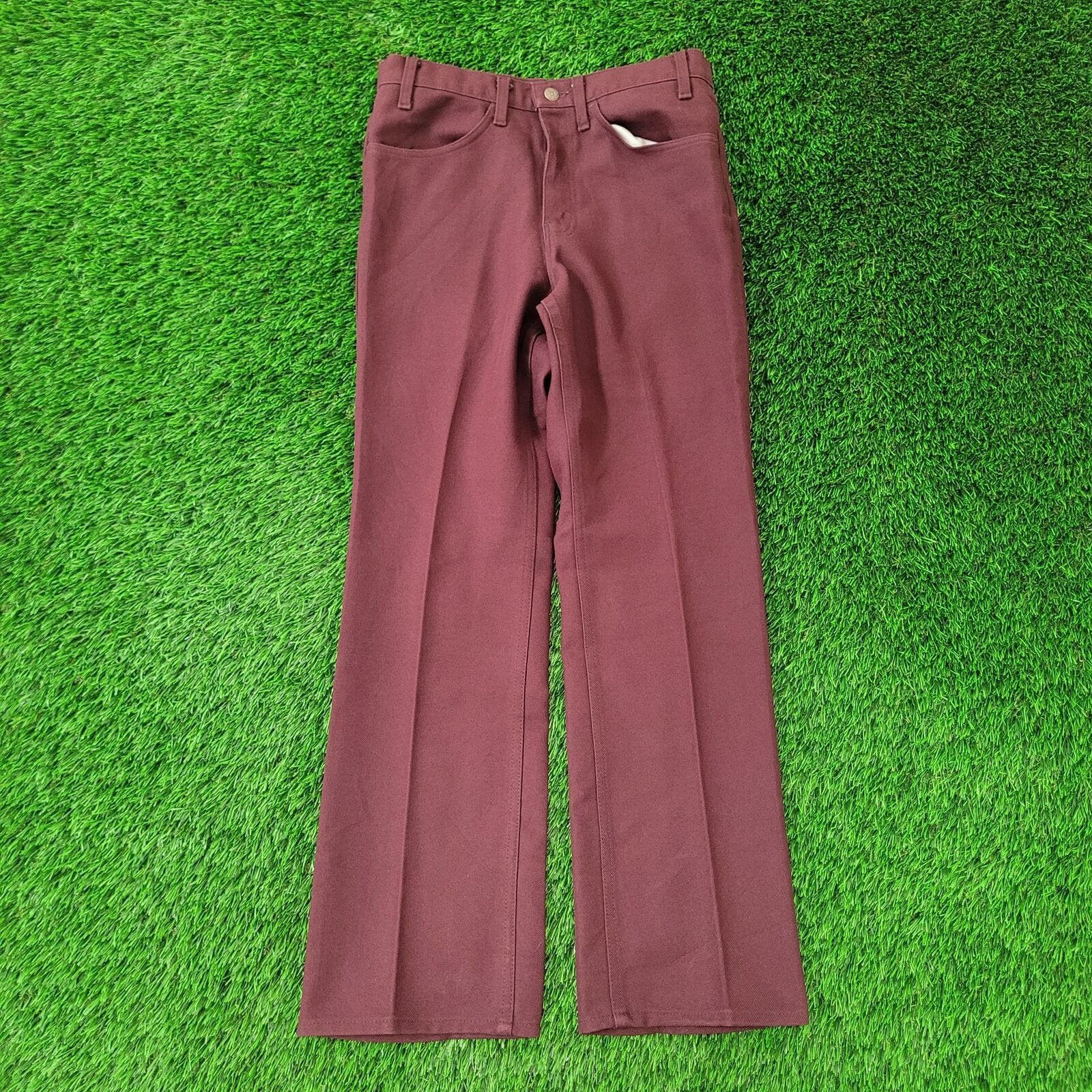 Image of Levis Levi's Bootcut Burgundy Polyester Pants in Red, Men's (Size 30)