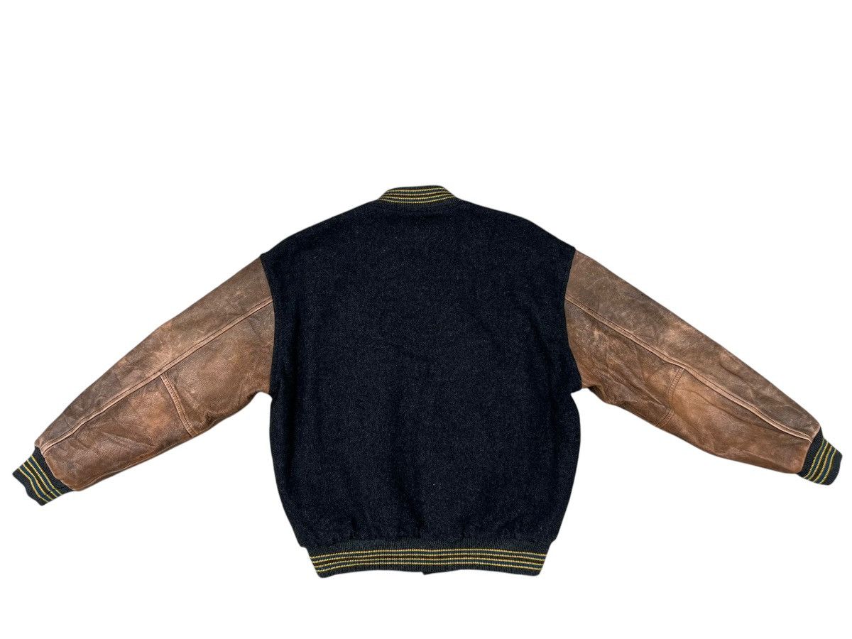 O'Neill Vintage 90s O’Neill Sun Shower Wool Leather Varsity Jacket Size US L / EU 52-54 / 3 - 17 Thumbnail