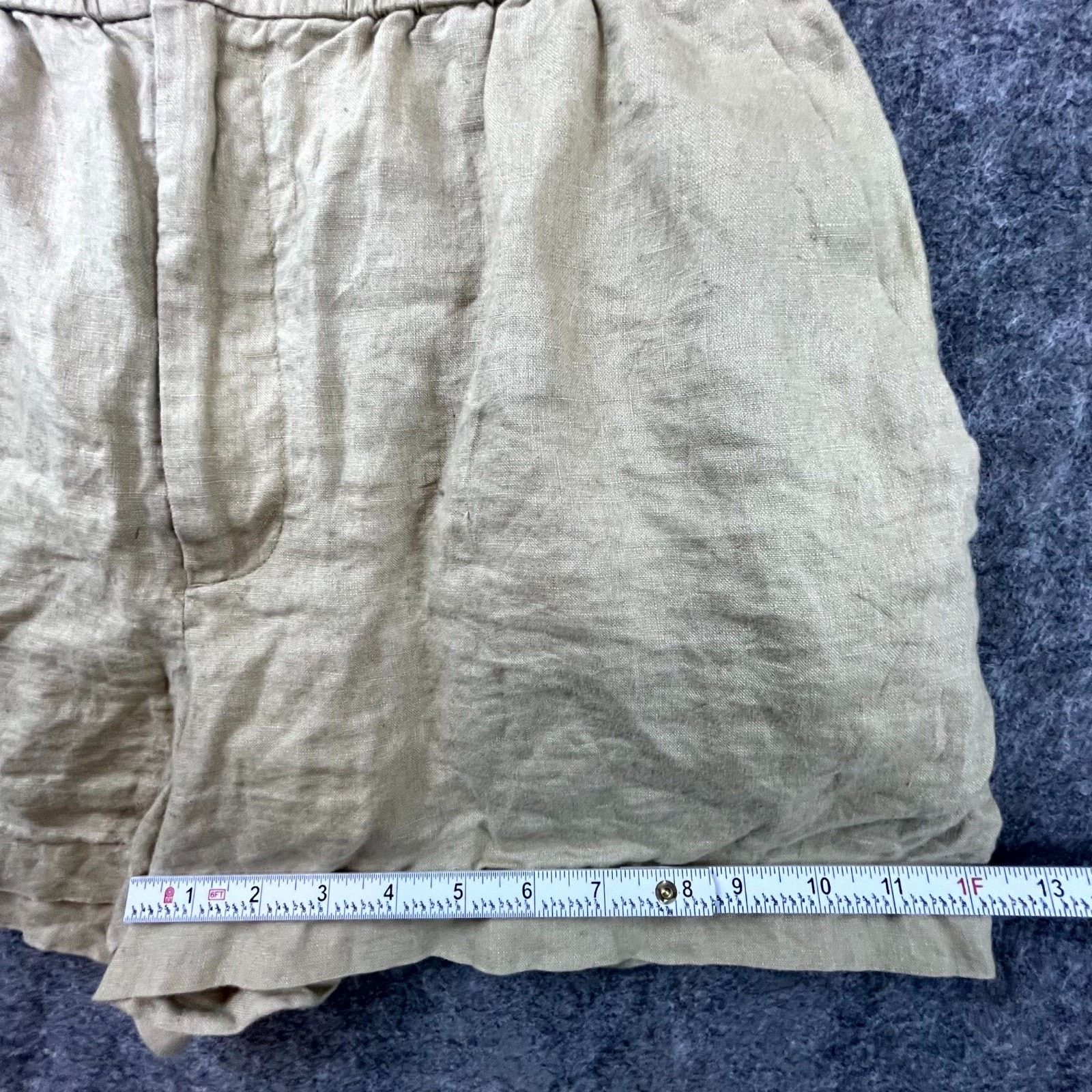 & Other Stories & Other Stories Shorts Womens 8 Beige Linen Elastic Waist Size 30" / US 8 / IT 44 - 5 Thumbnail
