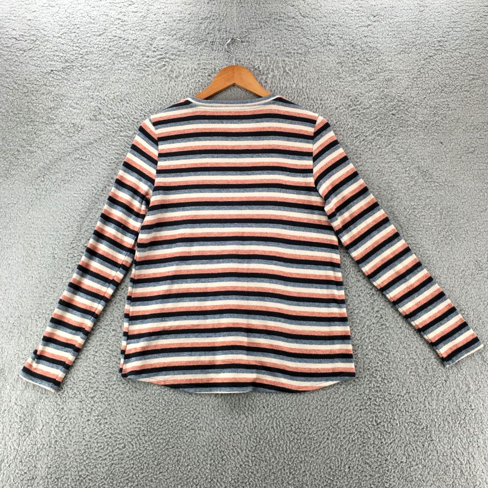 American Eagle Outfitters American Eagle Shirt Womens M Multicolor Striped Plush Pullover Sweatshirt Size M / US 6-8 / IT 42-44 - 7 Thumbnail
