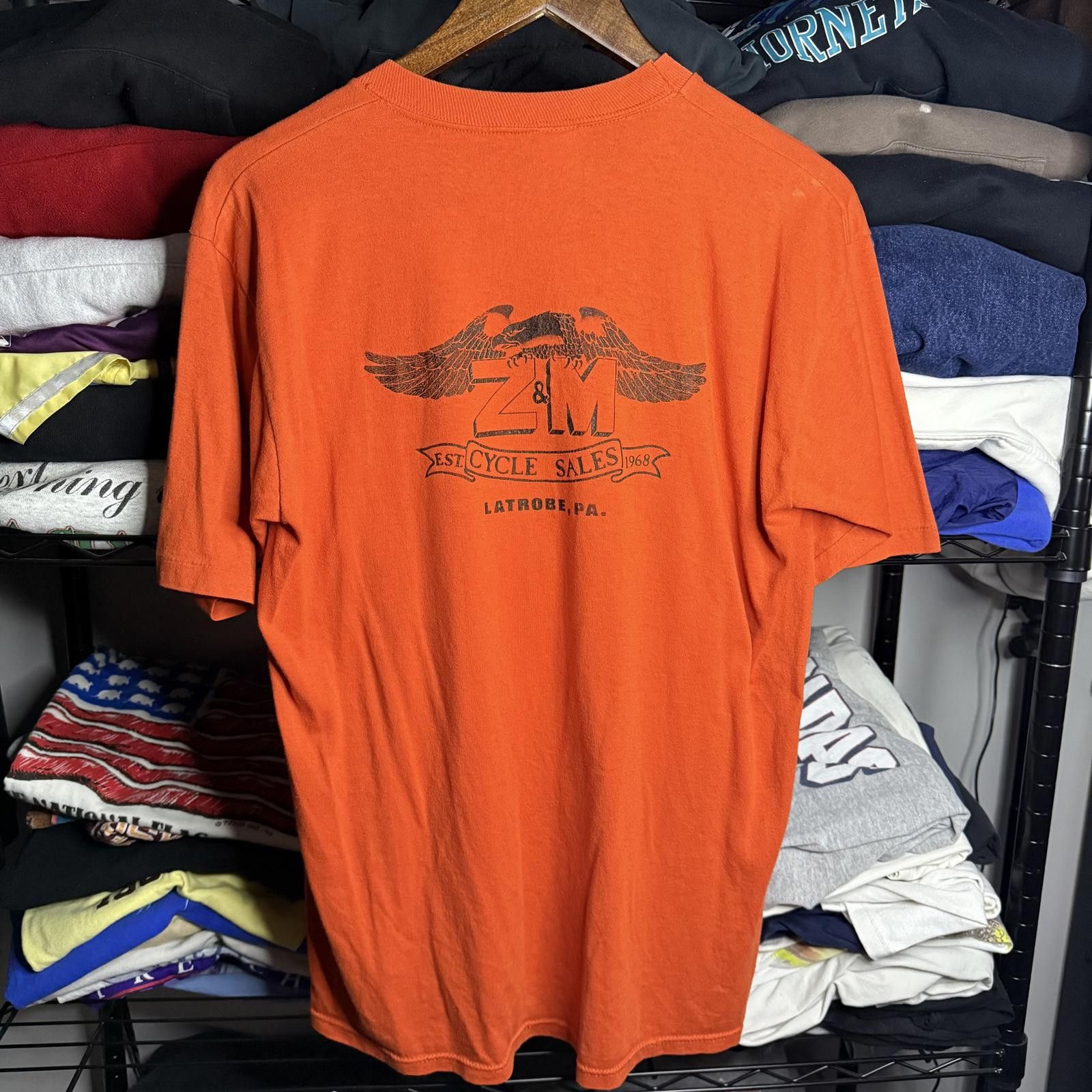 Jerzees Vintage 1980’s Harley Davidson - Z&M Cycle Sales T-shirt Size US XL / EU 56 / 4 - 2 Thumbnail