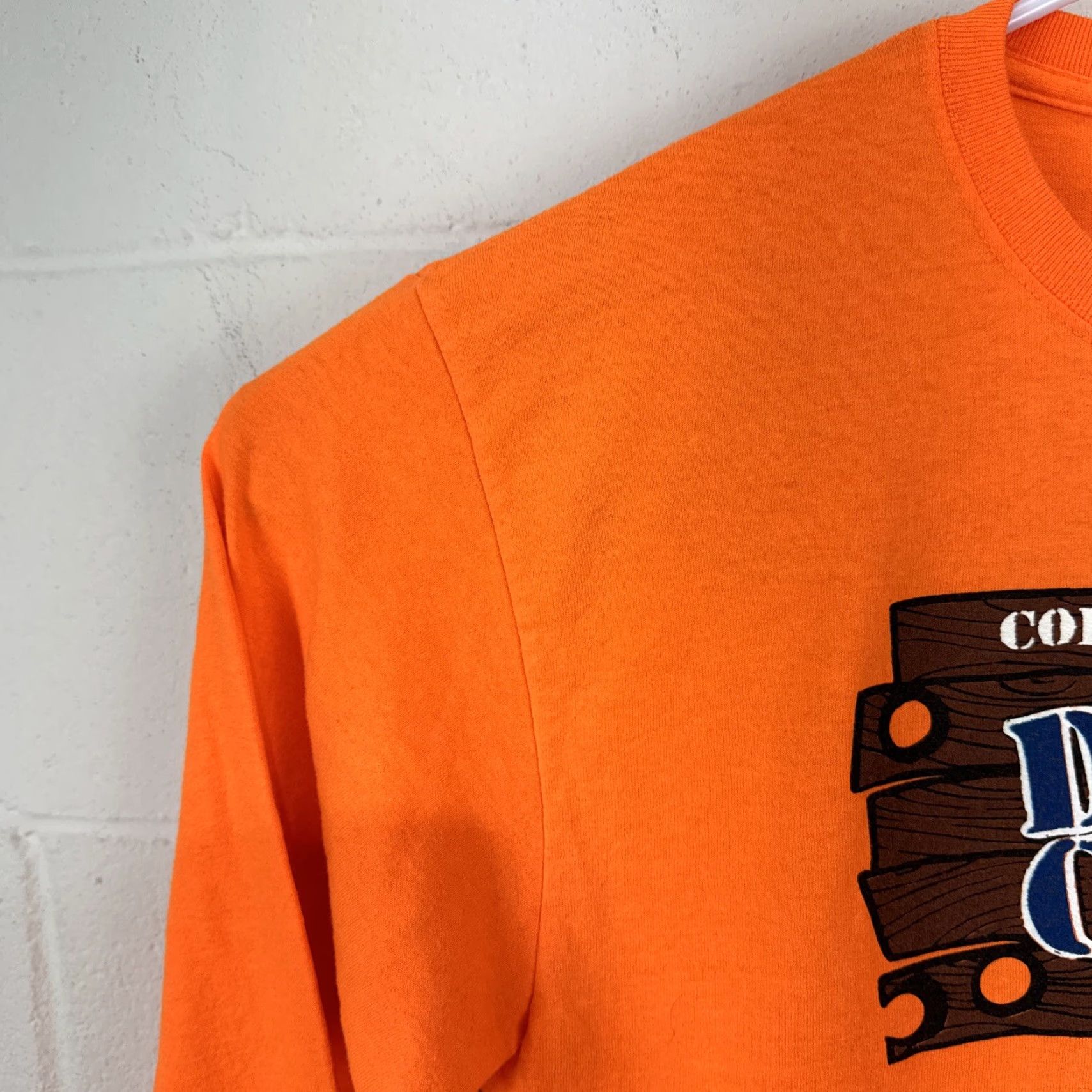 Vintage VINTAGE Cops and Doughnuts Graphic Long Sleeve T-Shirt Men Medium Orange Hunting Decor Y2K Size US M / EU 48-50 / 2 - 4 Thumbnail