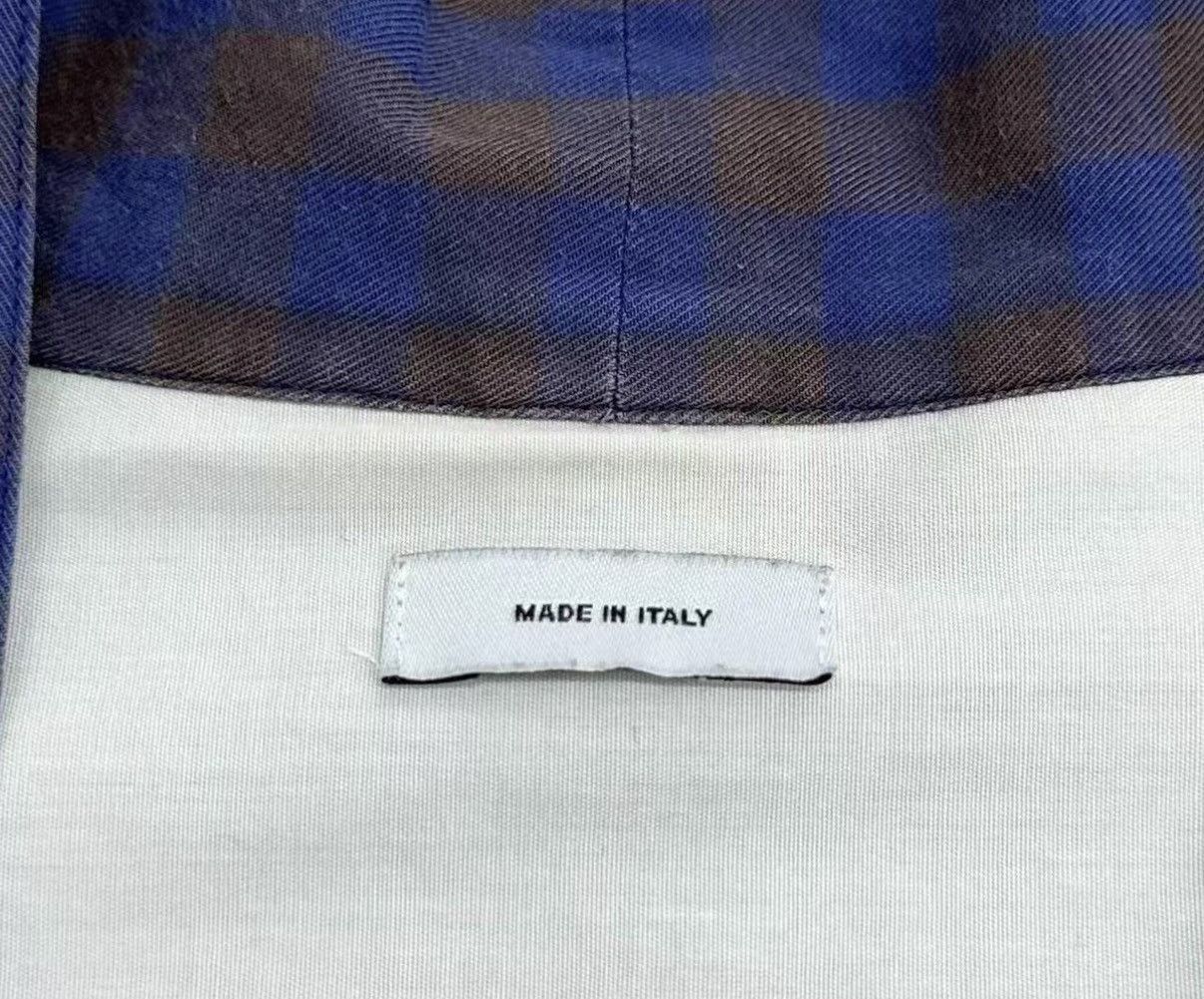 Visvim Blue Checkered Long Sleeve Open-Front Shirt Size US S / EU 44-46 / 1 - 6 Thumbnail