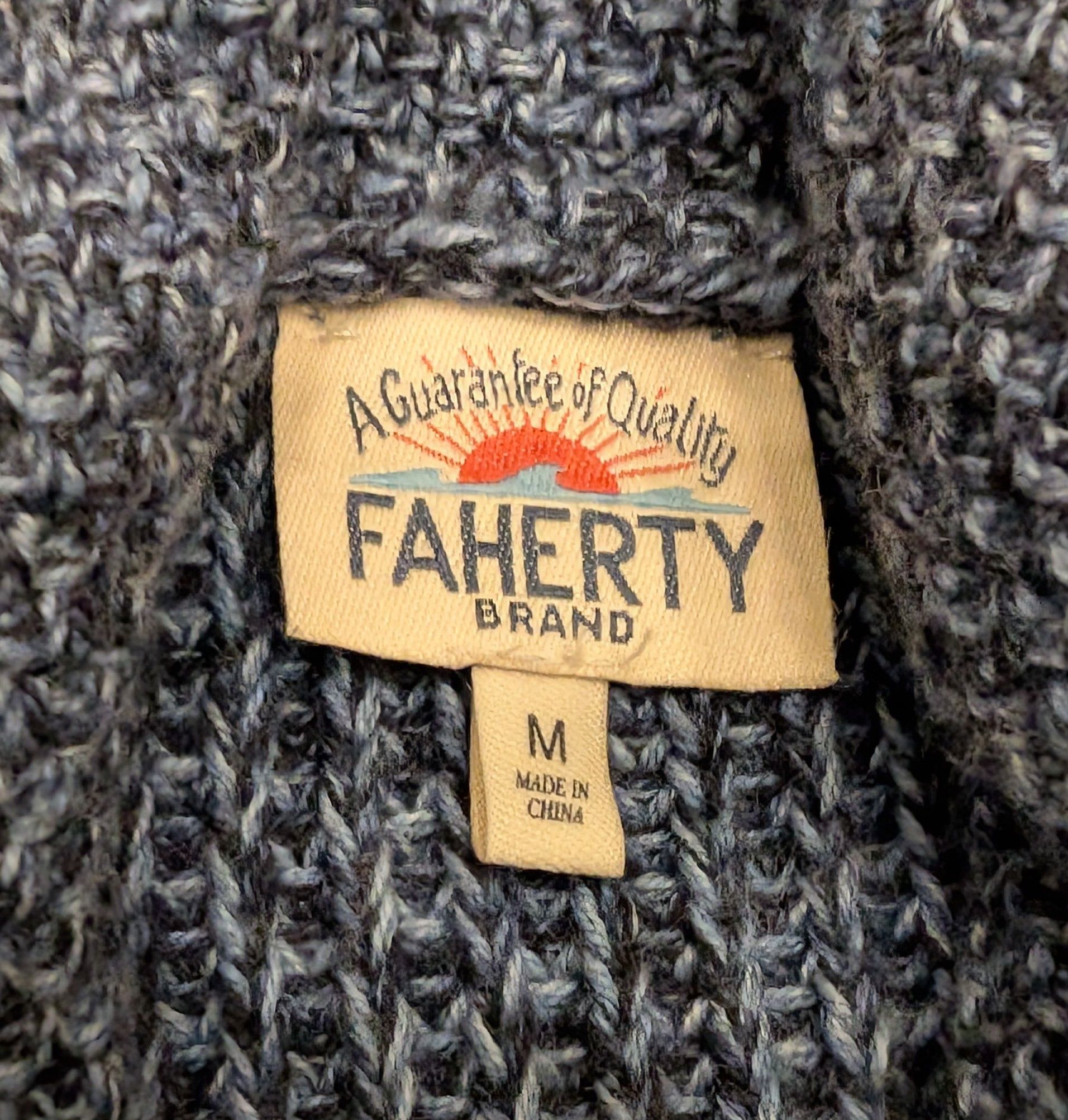 Faherty Faherty Marled Cotton Cashmere Cardigan Navy Night Size US M / EU 48-50 / 2 - 3 Thumbnail