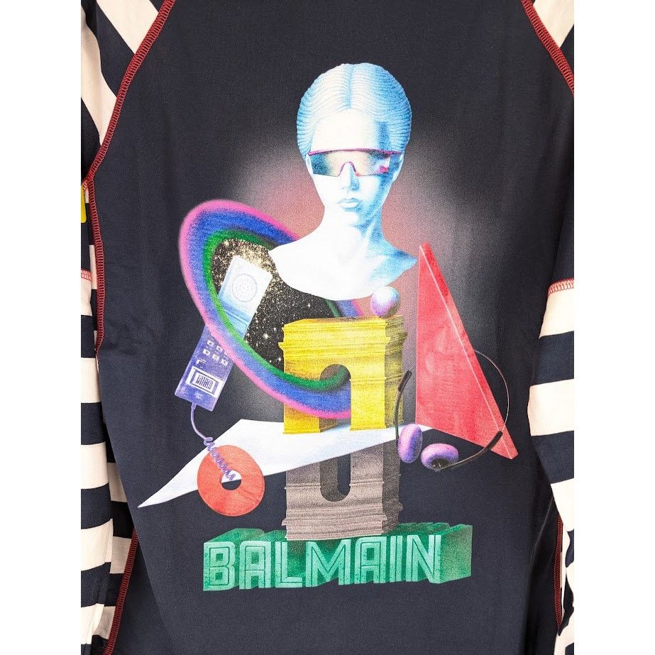 Balmain o1rshd1 Q:2 / Space Long Sleeve T-Shirt in Multicolor Size US M / EU 48-50 / 2 - 4 Thumbnail
