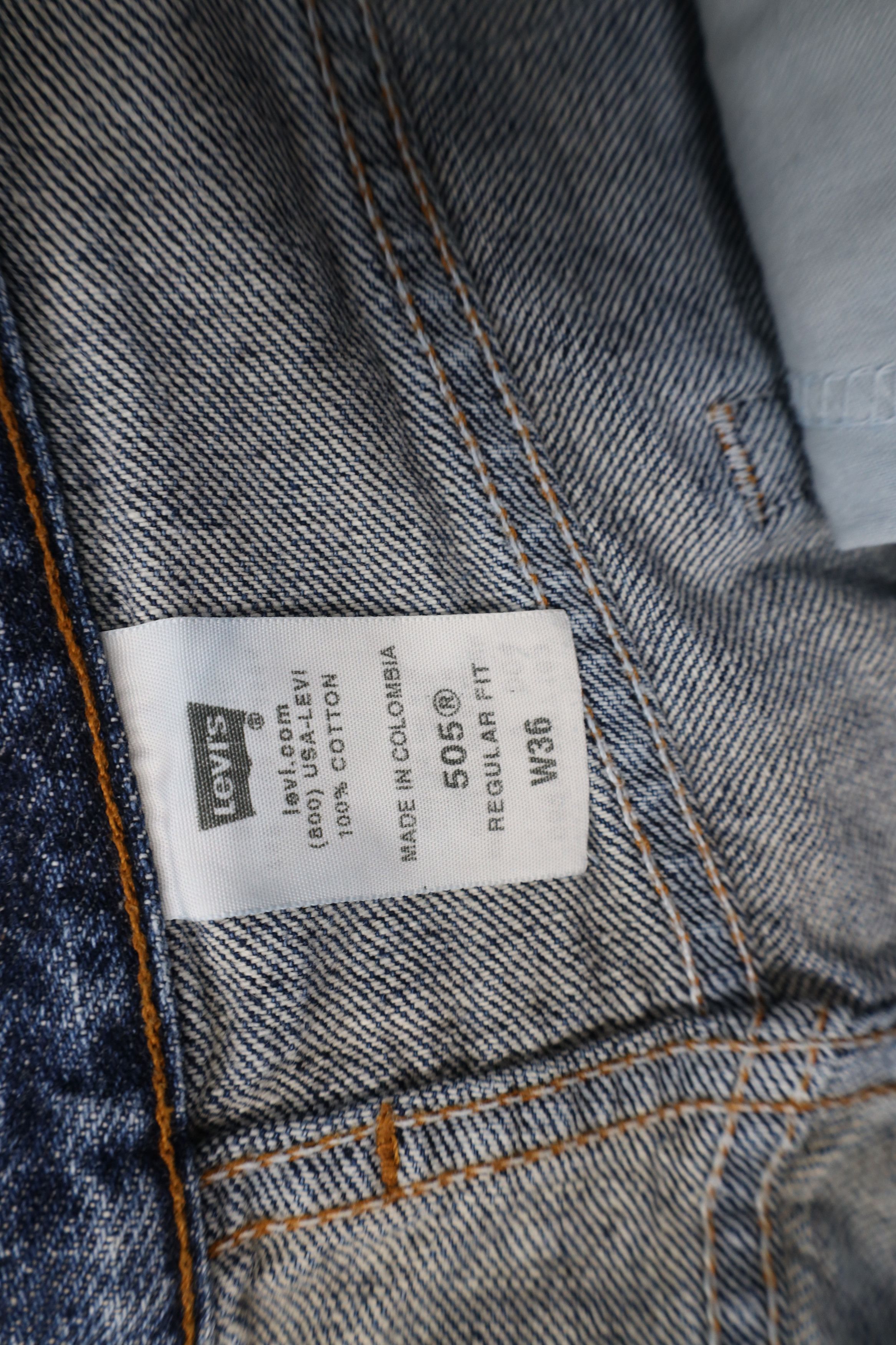 Levi's Vintage Y2K 2005 Levis 505 Fit Denim Jean Shorts Jorts Size US 36 / EU 52 - 6 Thumbnail