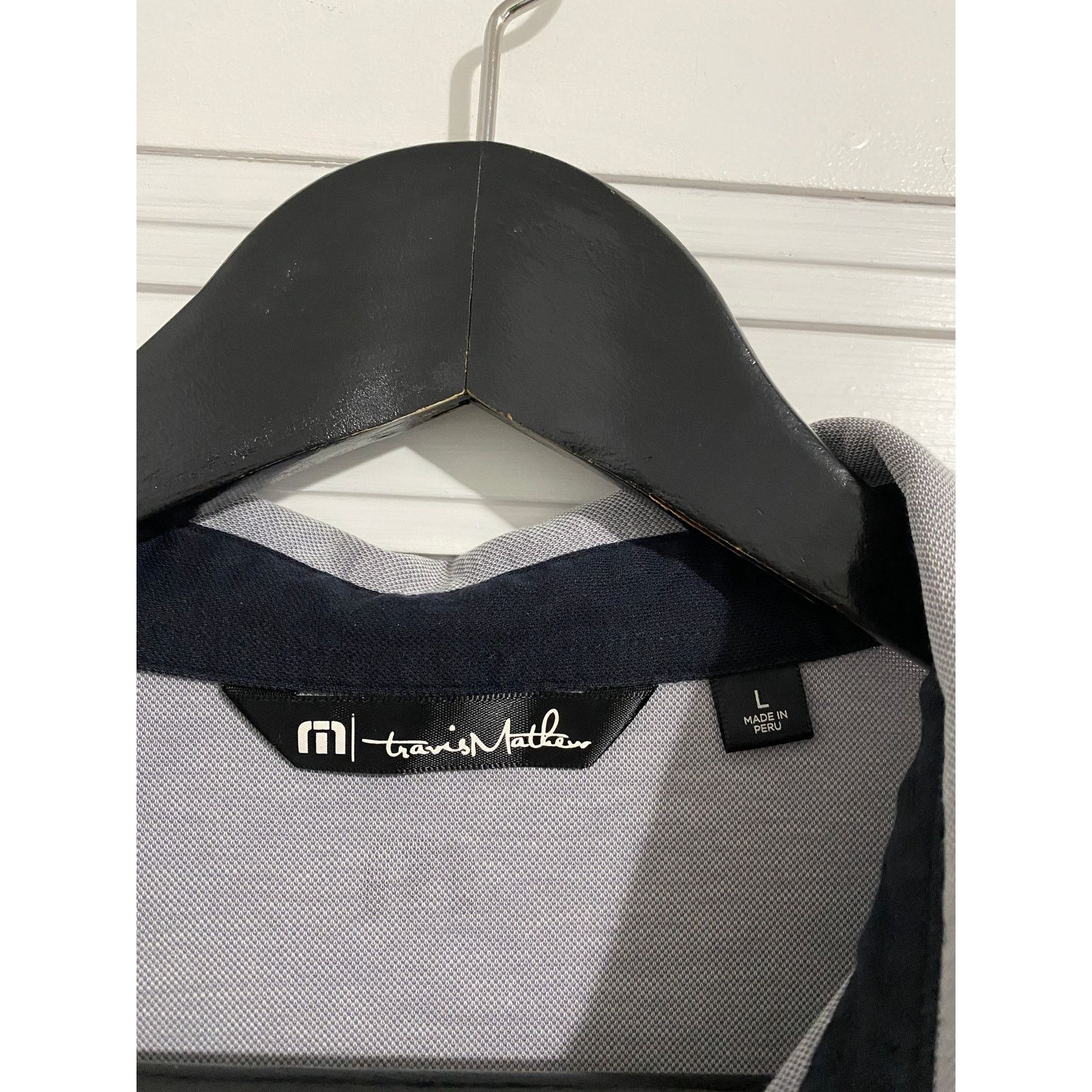 TravisMathew TravisMathew Gray and Black Golf Polo Men's Size Large Size US L / EU 52-54 / 3 - 3 Thumbnail