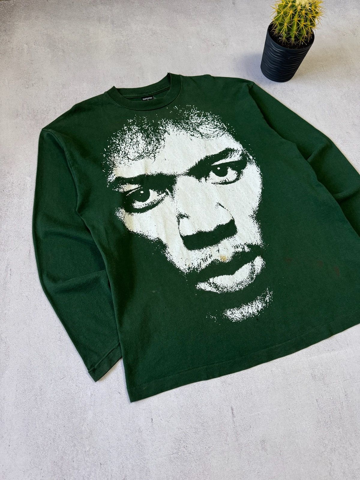 Vintage Very Rare Jimmy Hendrix Face Long Sleeve Shirt Vintage 80s Size US L / EU 52-54 / 3 - 2 Thumbnail