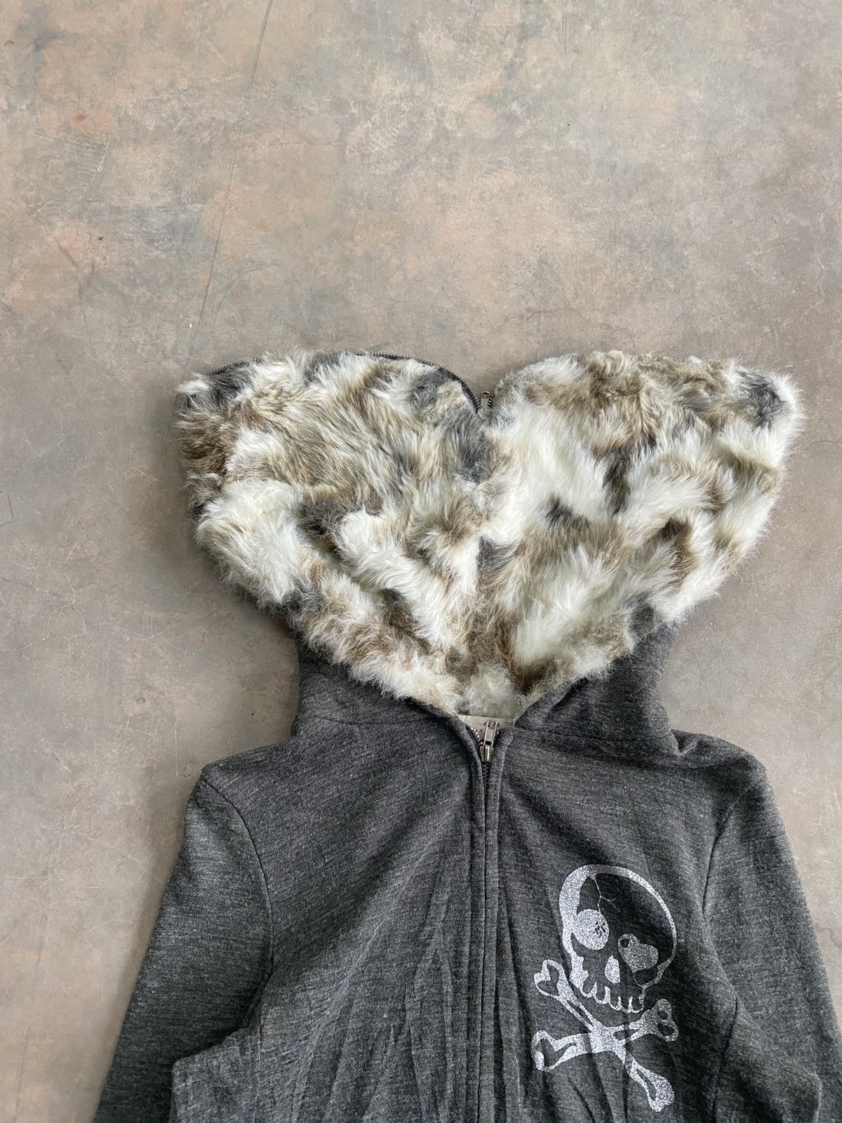 Hysteric Glamour KARY JAPAN SKULL PUNK GRUNGE FUR JACKET MOHAIR 90s LGB Size M / US 6-8 / IT 42-44 - 4 Thumbnail
