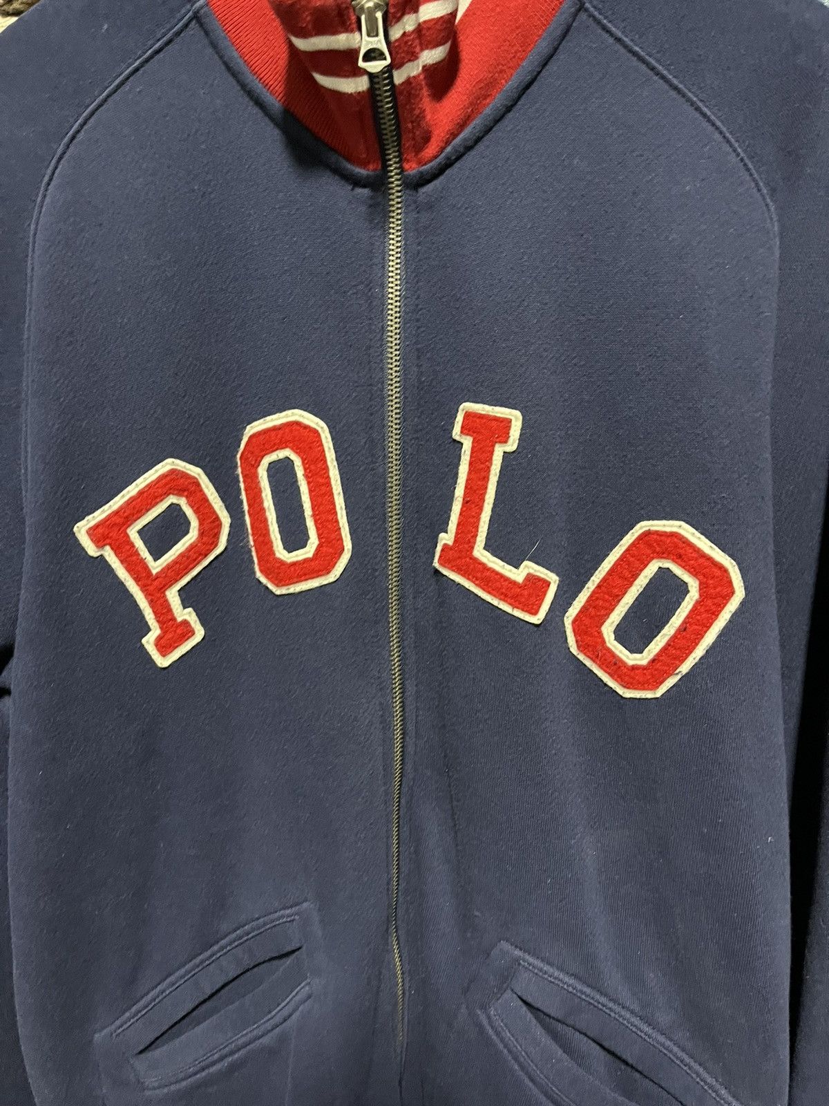 Polo Ralph Lauren × RRL Ralph Lauren × Vintage Crazy Vintage Polo Ralph Lauren 67 Y2K Varsity Logo Zip-Up Size US L / EU 52-54 / 3 - 6 Thumbnail