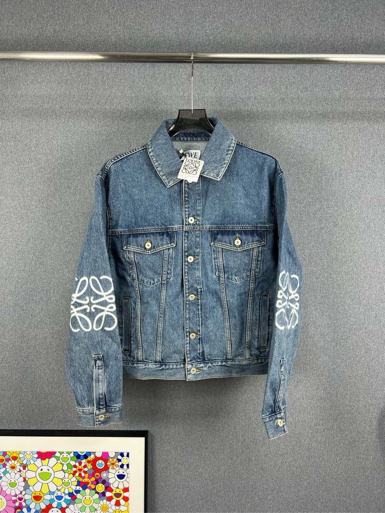 Loewe LOEWE Arm's big LOGO denim jacket Size XL / US 12-14 / IT 48-50 - 1 Thumbnail